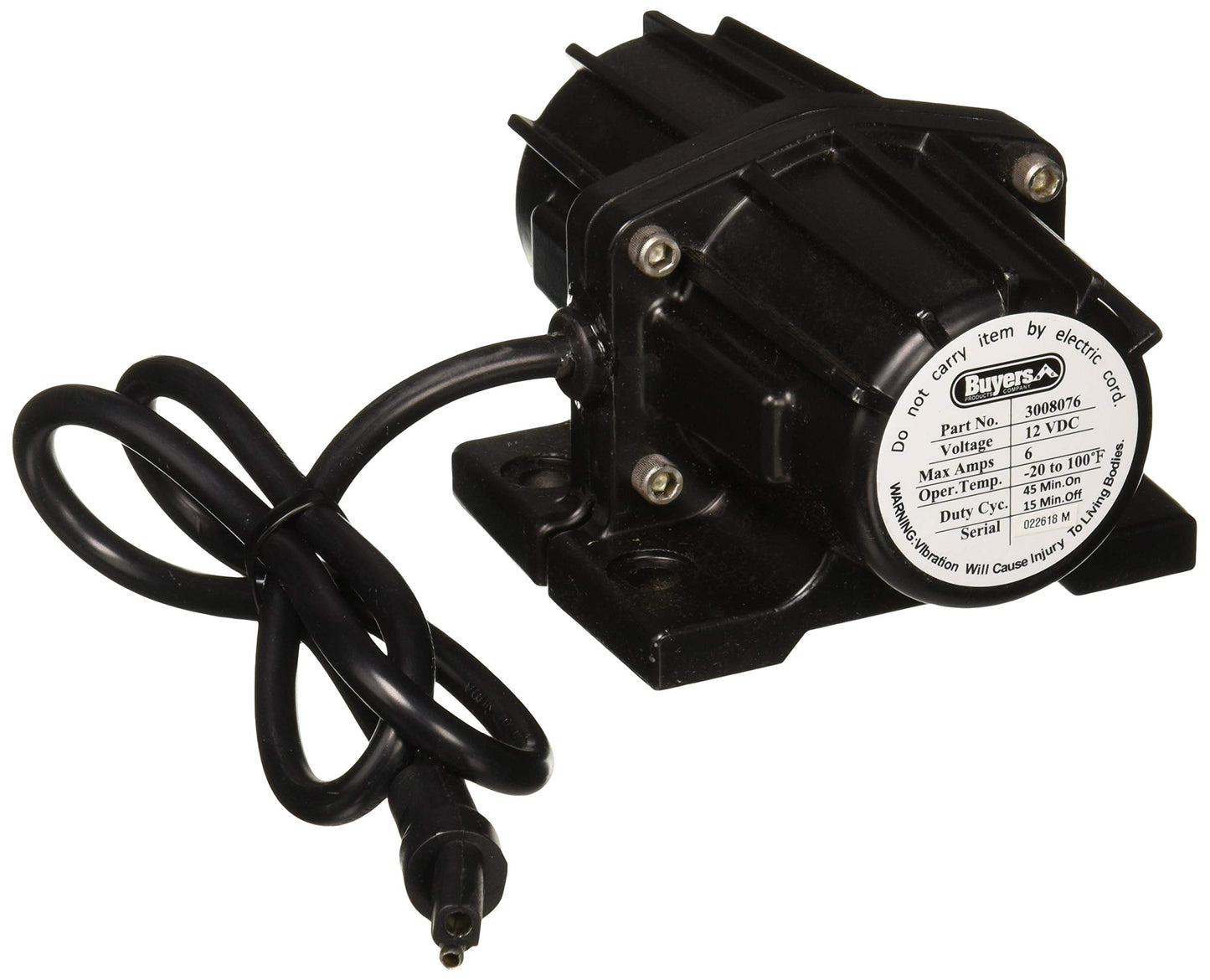 Buyers Products 3028195 SaltDogg 80 lb Vibrator Kit for TGS02 Tailgate Salt Spreader, Pre-Wired Compatible Hopper Vibrator, 200 lb Force Motor for Ice Melt Flow Control & Smooth Even Spread