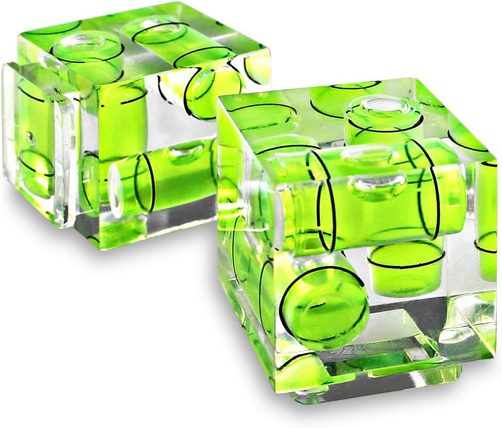 SENHAI 3 (2 Pack) Triple Axis Hot Shoe Bubble Spirit Level Compatible Compatible for Canon Nikon Pentax DSLR Camera