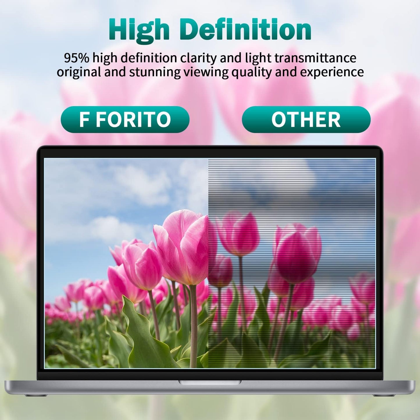 2-Pack 13.3 inch 16:9 13.3 16:9 F FORITO Anti Blue Light Laptop Screen Protector, Anti Glare & Anti Scratch Screen