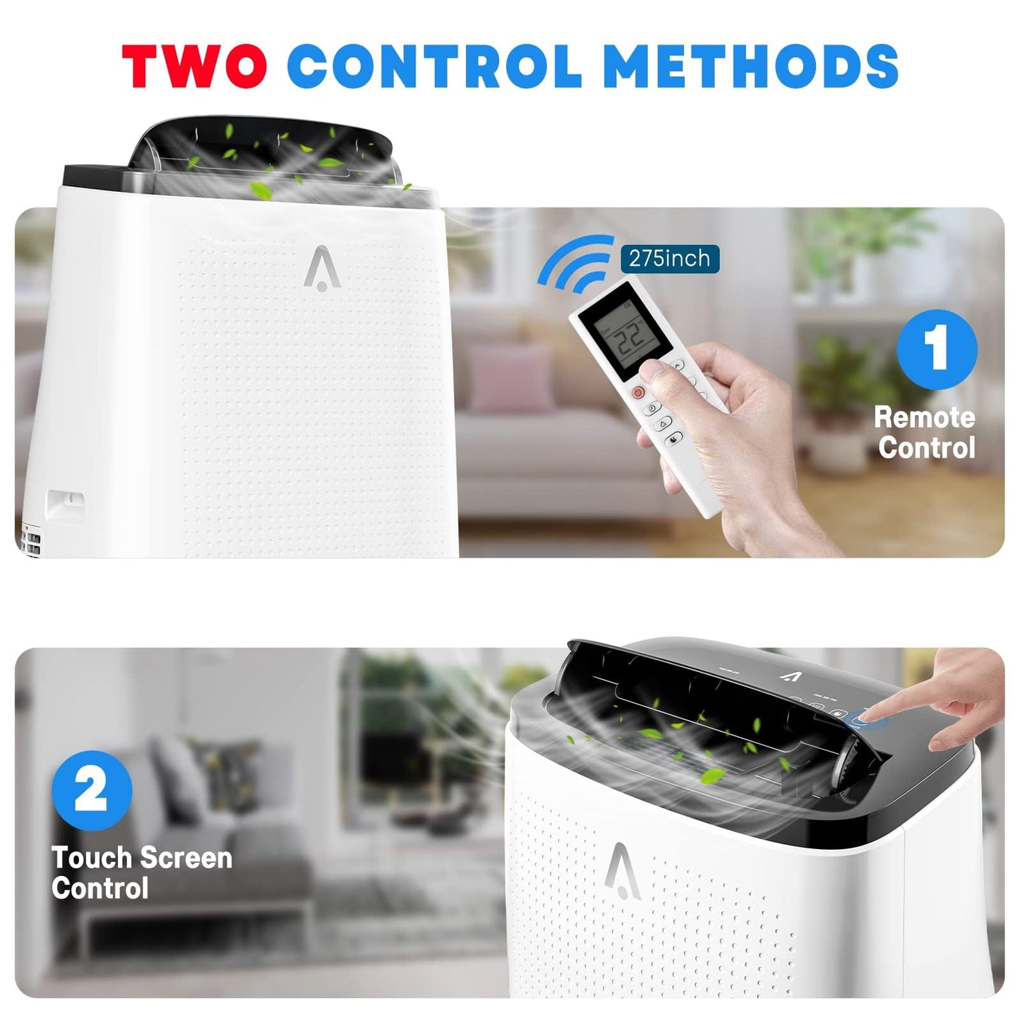 Garvee 14000 BTU Portable Air Conditioner for Rooms up to 750 Sq. Ft, 3-in-1 AC Unit with Cooling, Dehumidifier & Fan, 3 Fan Speeds, Auto Swing, 24H Timer, Energy-Saving, Remote & Window Kit, Gray