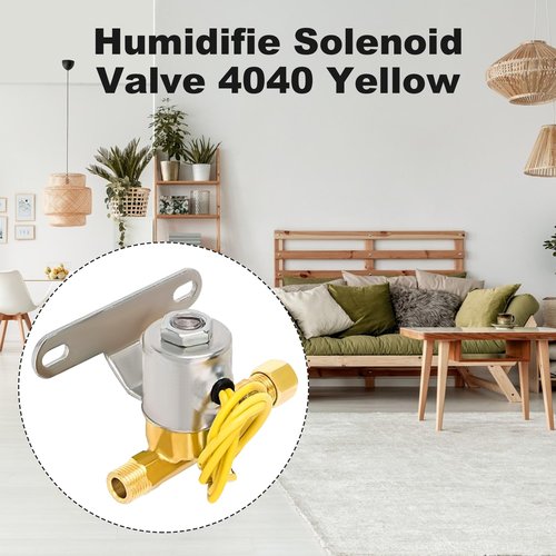 4040 Humidifier Solenoid Valve 24 volts 60 Hz (Yellow) Fit for A-prilaire Humidifier Compatible with 400 400M 500 500M 600 600M 558 550 A 550 568 560A 560 700 700M 768 760A 760 - 1 YEAR WARRANTY