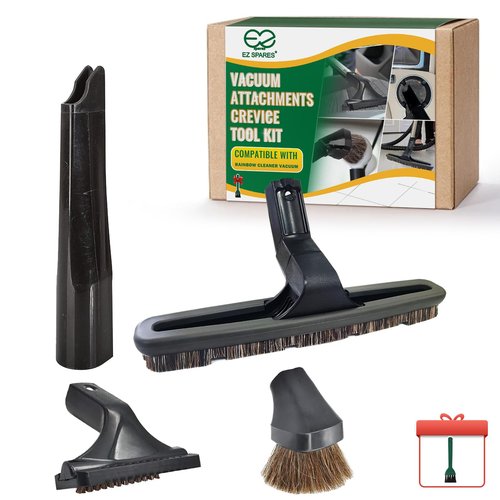 EZ SPARES Vacuum Attachments Kit Compatible with Rainbow Vacuum – Horsehair & Floor Brushes, Crevice Tool, Wand Accessories(4 Pack)