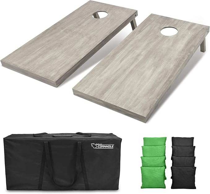 GoSports 4 ft x 2 ft Regulation Size Wooden Cornhole Boards Set - Includes Carrying Case and Bean Bags (Choose Your Colors) Over 100 Color Combinations