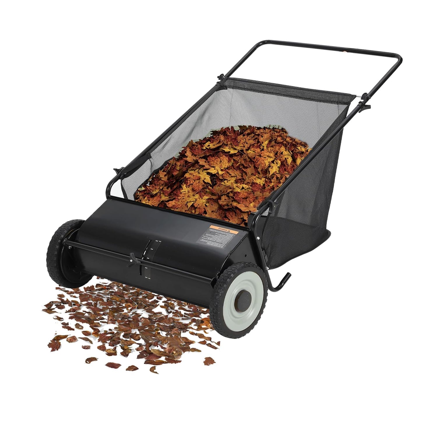 26-Inch Push Lawn Sweeper – 4 Fast Brushes, 7 Cu.ft Collector, Adjustable Height – Durable Steel Frame – Manual Hand-Push for Yard, Garden, Patio & Driveway Cleanup