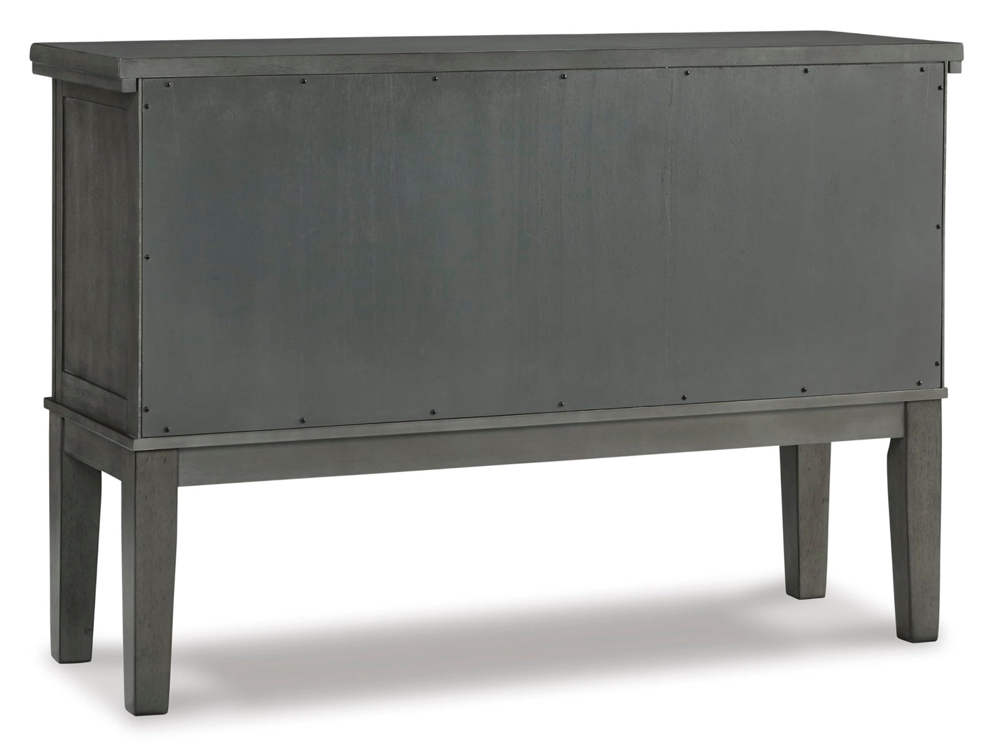 Signature Design by Ashley Hallanden Dining Room Server with Wine Rack, 2 Cabinets with Removable/Adjustable Center Shelf, Drawer, Wood with Acacia Veneer, 38.25" High, Weathered Gray