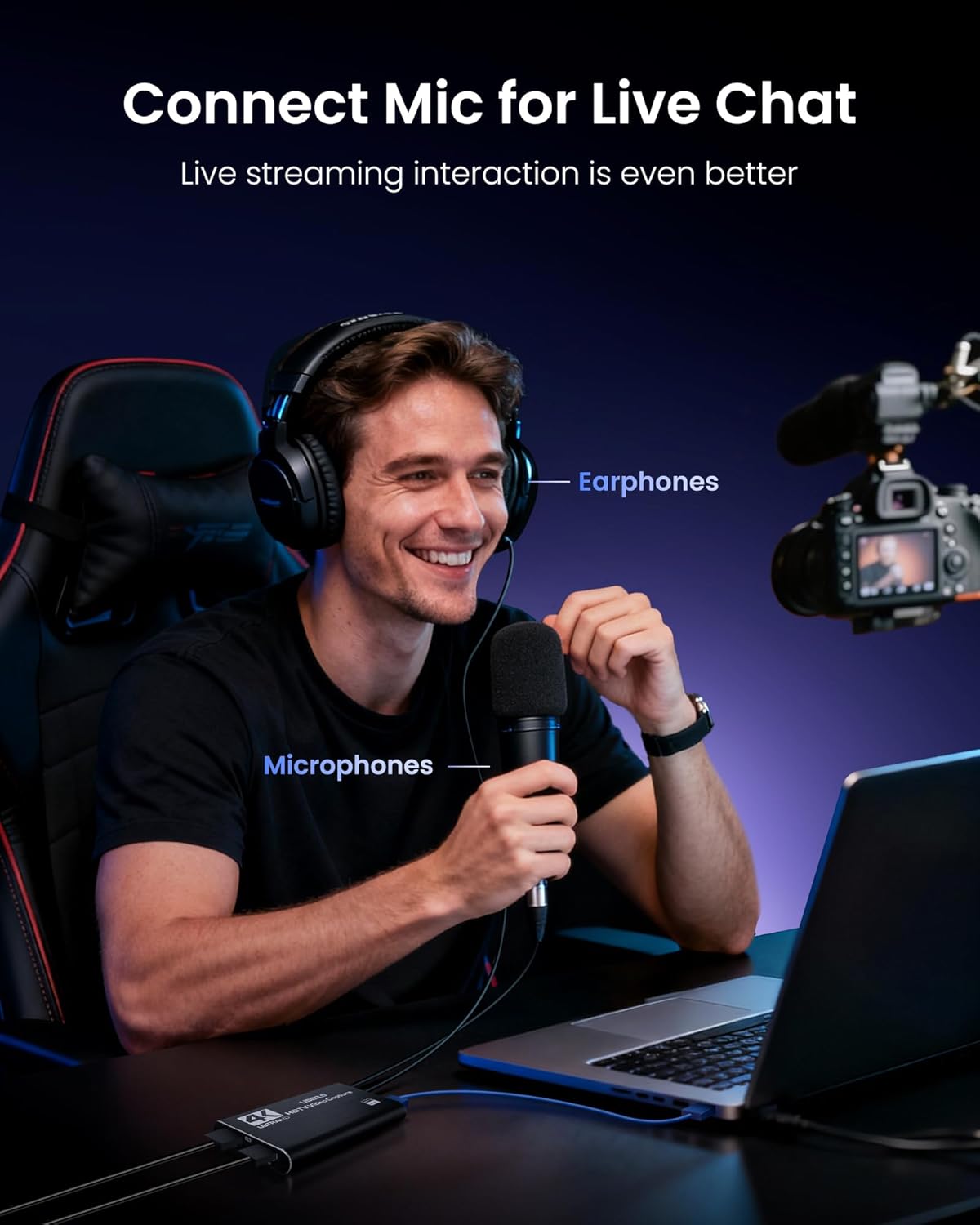 avedio links 4K 1080P 60FPS 3.0/Type-C 4K 2pcs PS5/PS4/Switch/Xbox/PC/Camera/OBS HDMI Capture Card for Streaming, USB