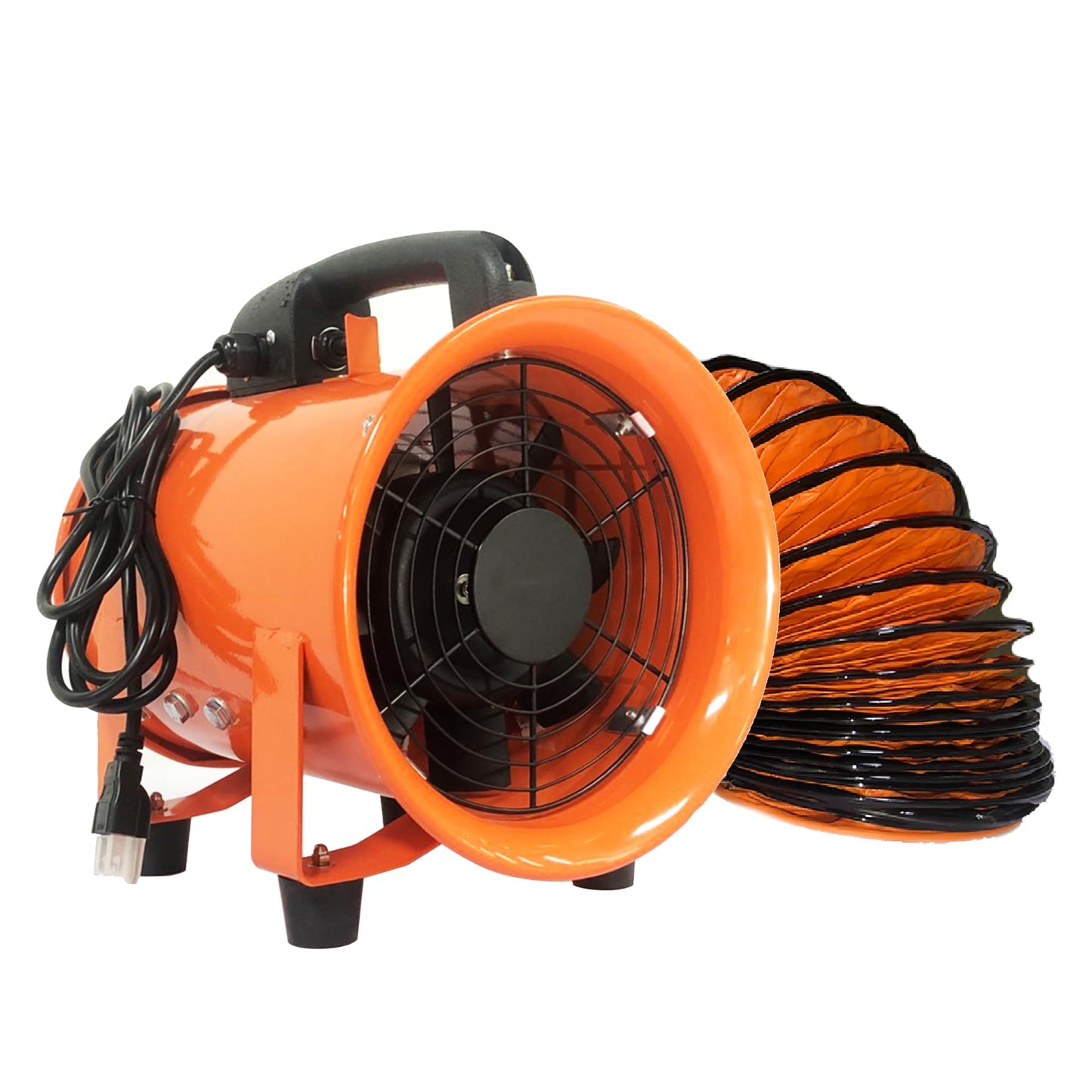FICBXRA Utility Blower Fan 12 Inch Portable Axial Exhaust Fan 790W/7A 2300CFM High Velocity Ventilator with 32FT Duct Hose for Exhausting & Ventilating at Home and Job Site