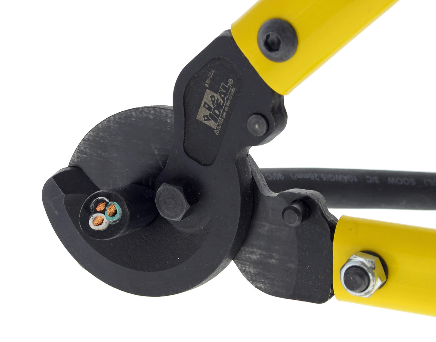 Ideal Electrical 35-032 Long Arm Cable Cutter - 22 in., 500mcm Copper, Aluminum Wire Cutting Tool with Precision-Ground Jaws, Replaceable Blades