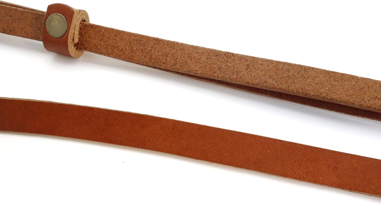 SNLxStudioz Genuine Leather Camera Neck Strap with Quick Release - Thin Shoulder Strap for Sony, Fujifilm, Canon, Nikon
