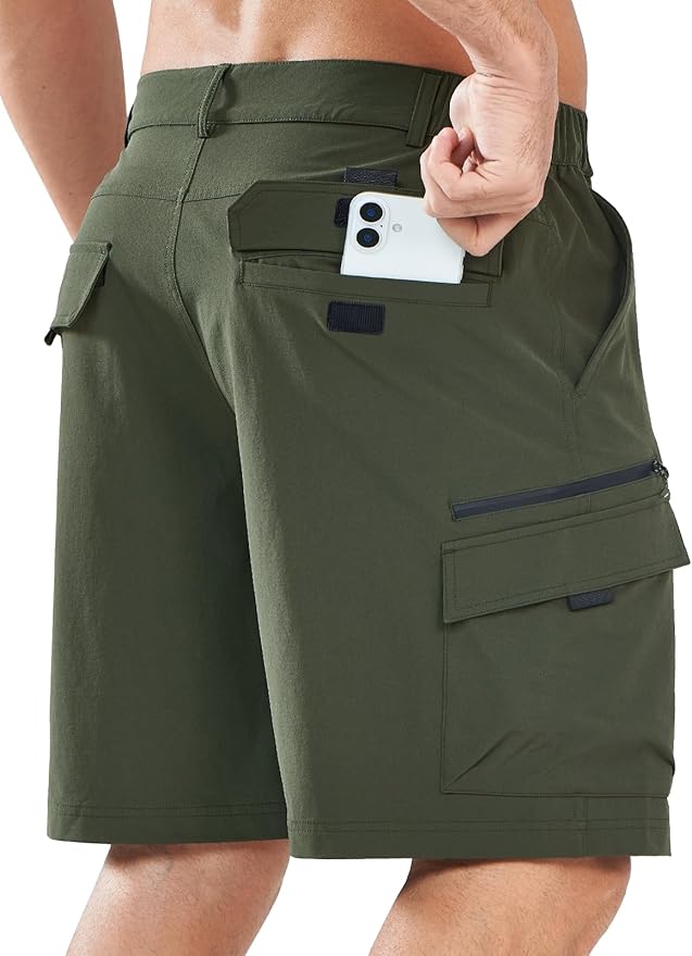 NORTHYARD Men's Cargo Hiking Shorts 9" Lightweight Outdoor Tactical Work Camping Sport Golf Casual Travel Fishing Multipocket