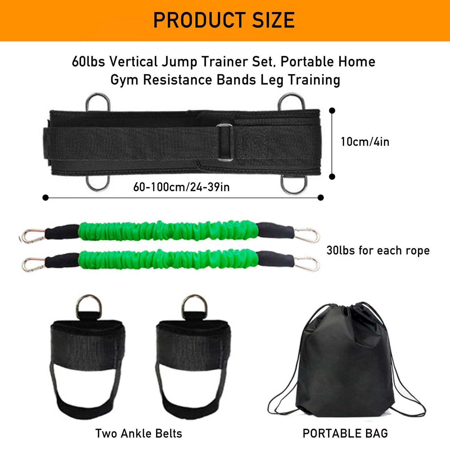 Tuyzhrymlic Leg Training Equipment, Vertical Jump Trainer Helps to Improve Strength Agility Explosive on Lower Body Suitable for Basketball Tennis Football Boxing Volleyball Running Men and Women