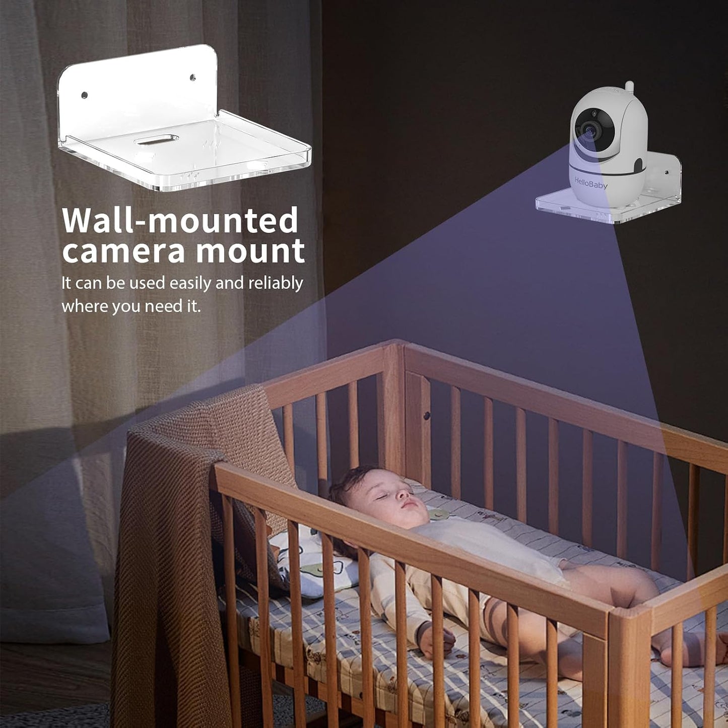 3.9 3.9 1.8 Acrylic Baby Monitor Shelf * * Shelves for Bathroom Wall Mount Shelf for Echo Dot Echo Pop Organizer