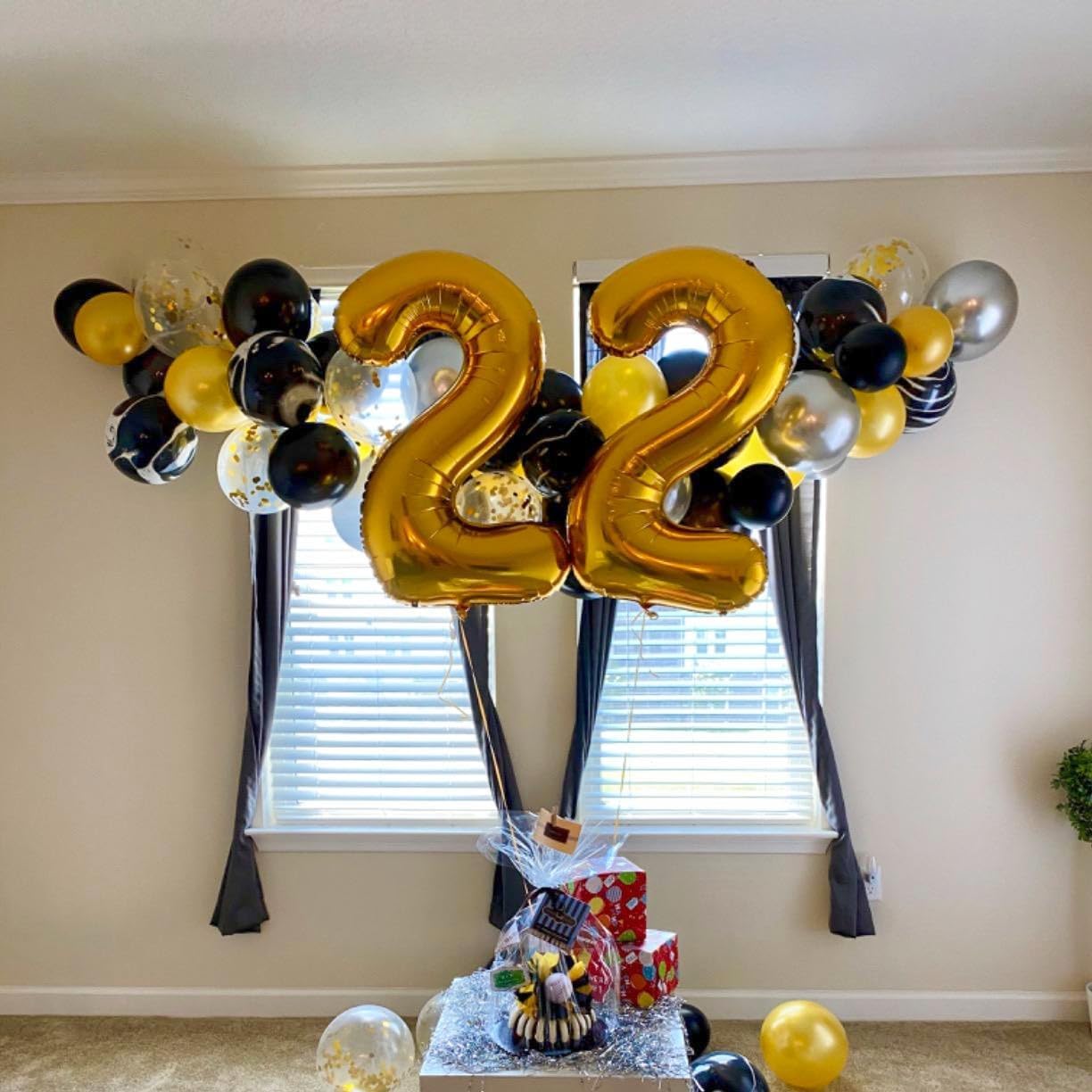 Number 0 Balloons - 40 Inch Gold Number Balloons for Birthday & Wedding Celebrations