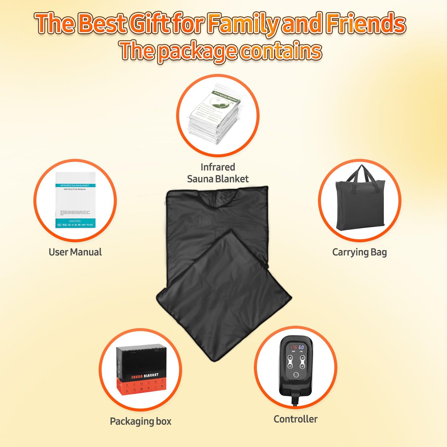 Cransidium Infrared Sauna Blanket for Home: Portable Far Infrared Heating Blanket for Full Body Detox & Relaxation – Adjustable 95-167℉ & 20-60 Min Timer 71 x 31.5Inch Premium PU Leather