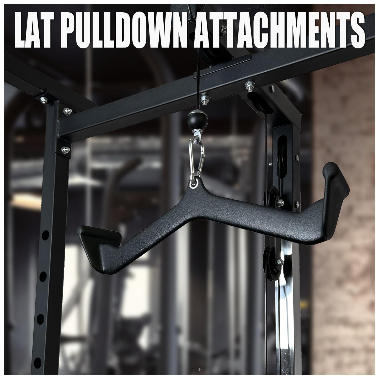 BLUSLM LAT Pulldown Attachments, Cable Machine Attachment,T-bar V-bar, LAT Pull Down Bars, Back Tricep Strength Training Handle for Home Gym Fitness (Style 04)
