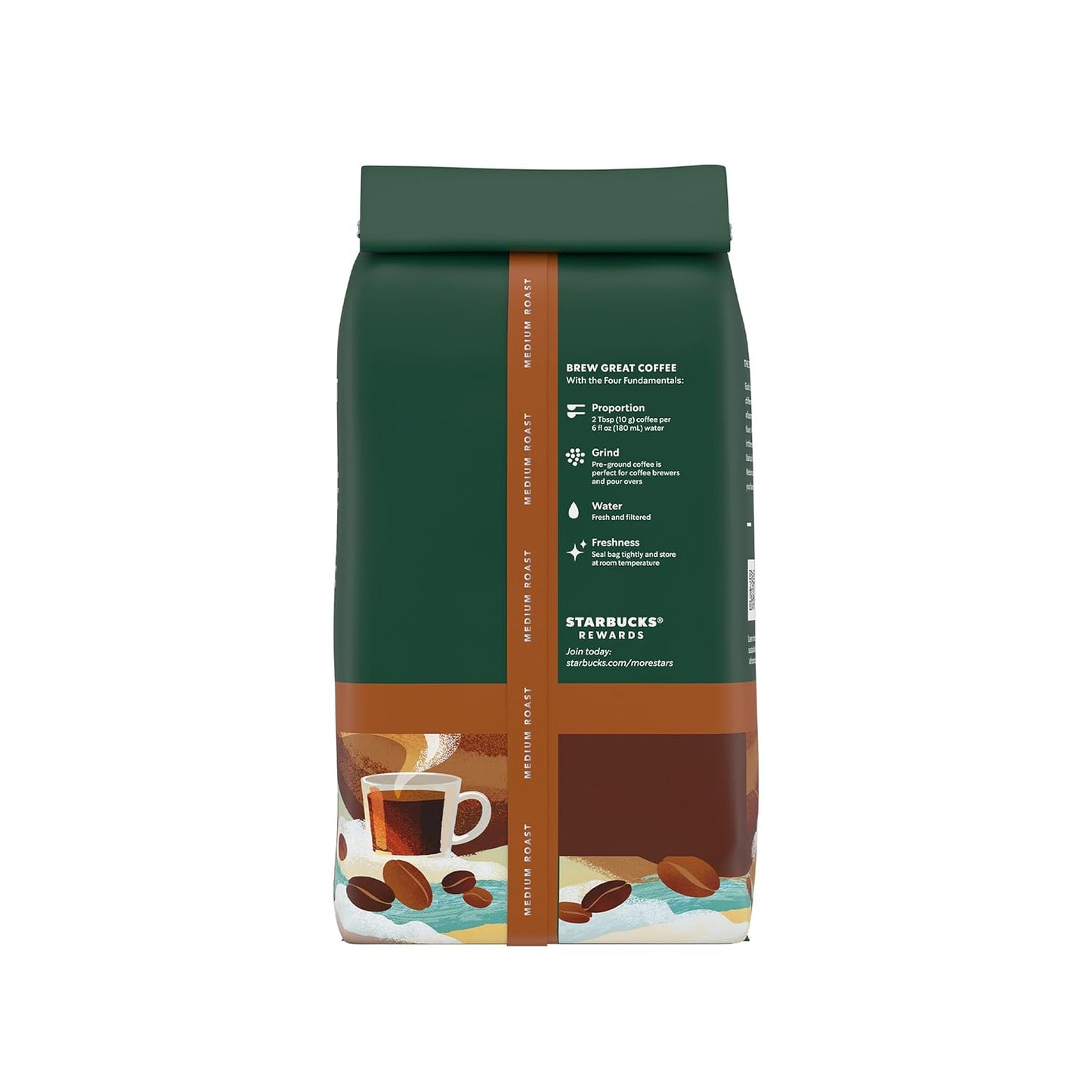Starbucks Ground Coffee - Medium Roast Breakfast Blend for Hot or Iced Coffee | 28 oz