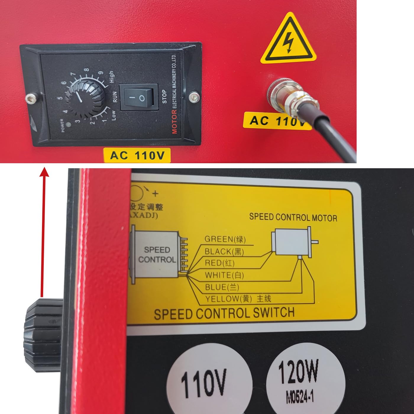 INTBUYING 110V Electric Stretch Film Wrapping Machine Adjustable Speed Wrap-Around Film Baler Double Shaft Dispenser Maximum Speed 30 RPM