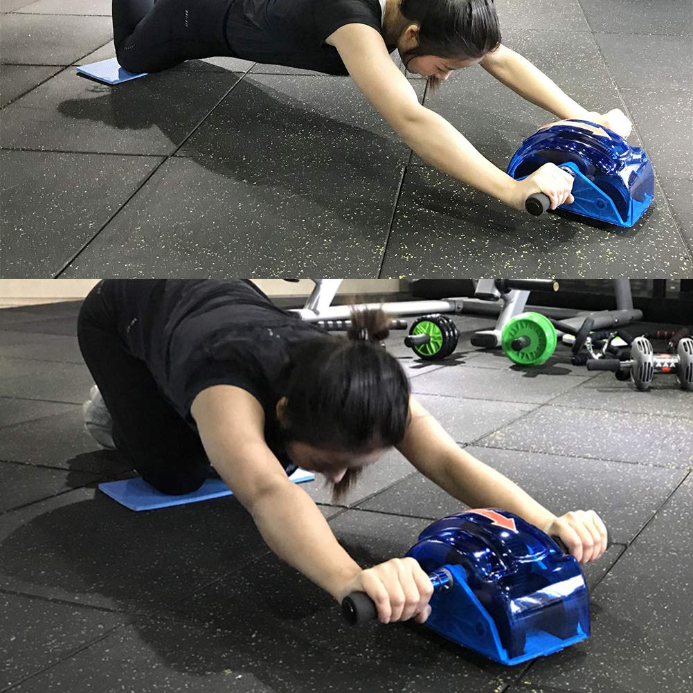 Ab Roller for Abs Workout Abdominal Exercise Rollers, Abdominal Roller 4 Wheels Ergonomic Grip for Core Strength Training Exercise for Home and Gym Use