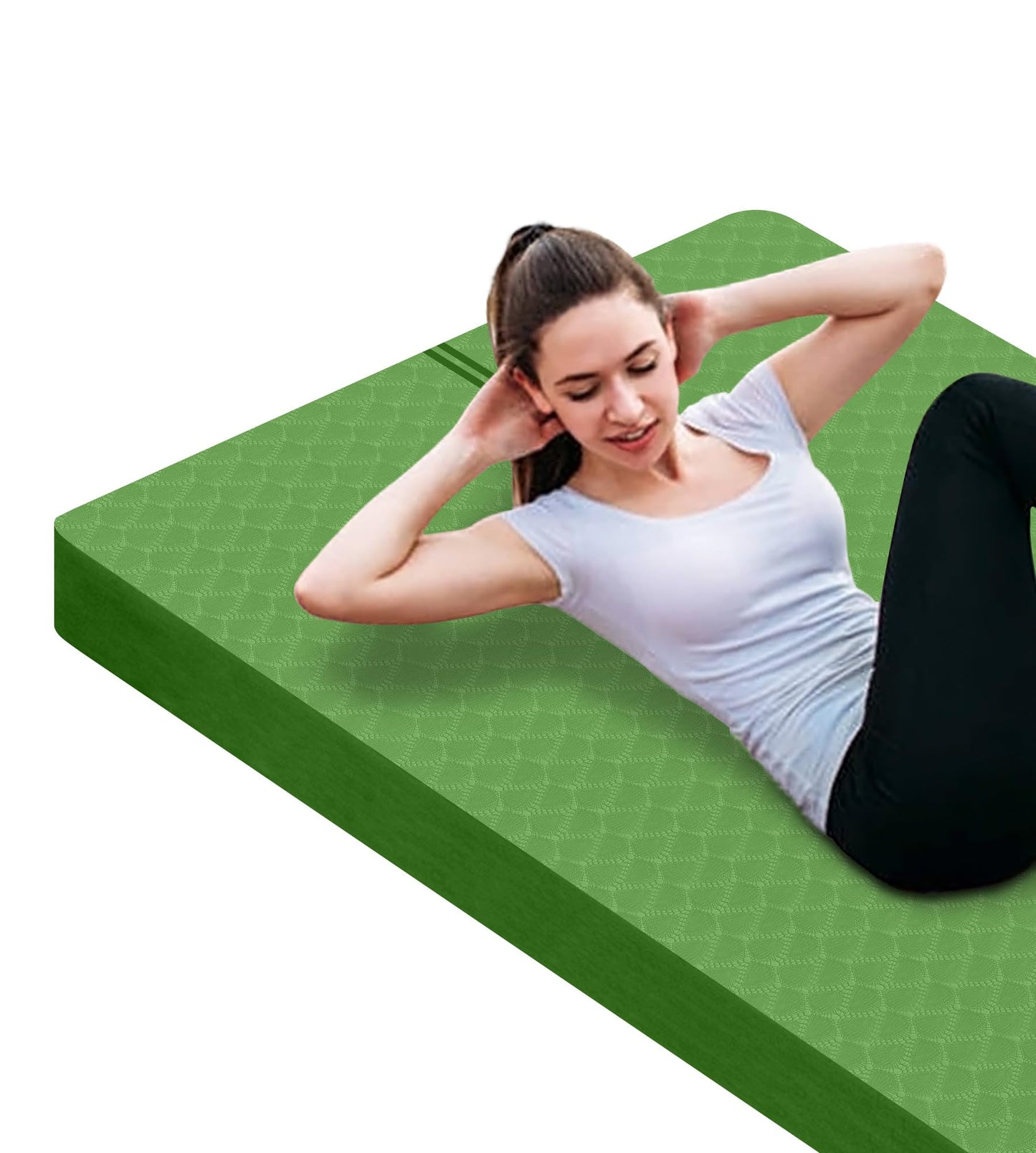 nuveti Large Exercise Mat - 15mm/20mm/30mm Thick Yoga Mat | Workout Mat for Fitness, Yoga, Pilates, Stretching & Floor Exercises for Women & Men with Free Carrying Bag