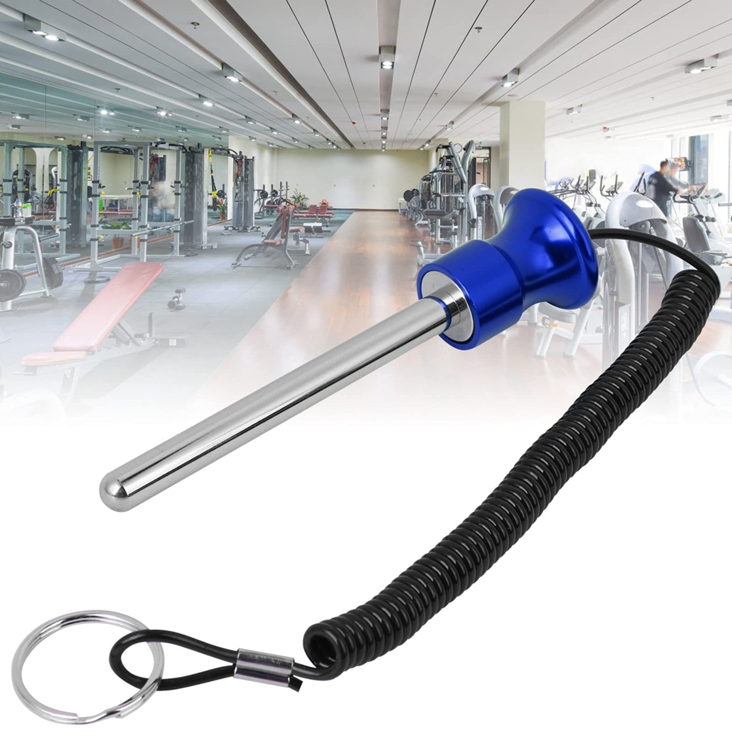 Watris Veiyi Weight Stack Pin, Magnetic Weight Pin, Automatic Drop Set Pins Gym, Weight Machine Pin with Pull Rope, Strength Training Equipment Replacement Weight Pins for Weight Stack Machine