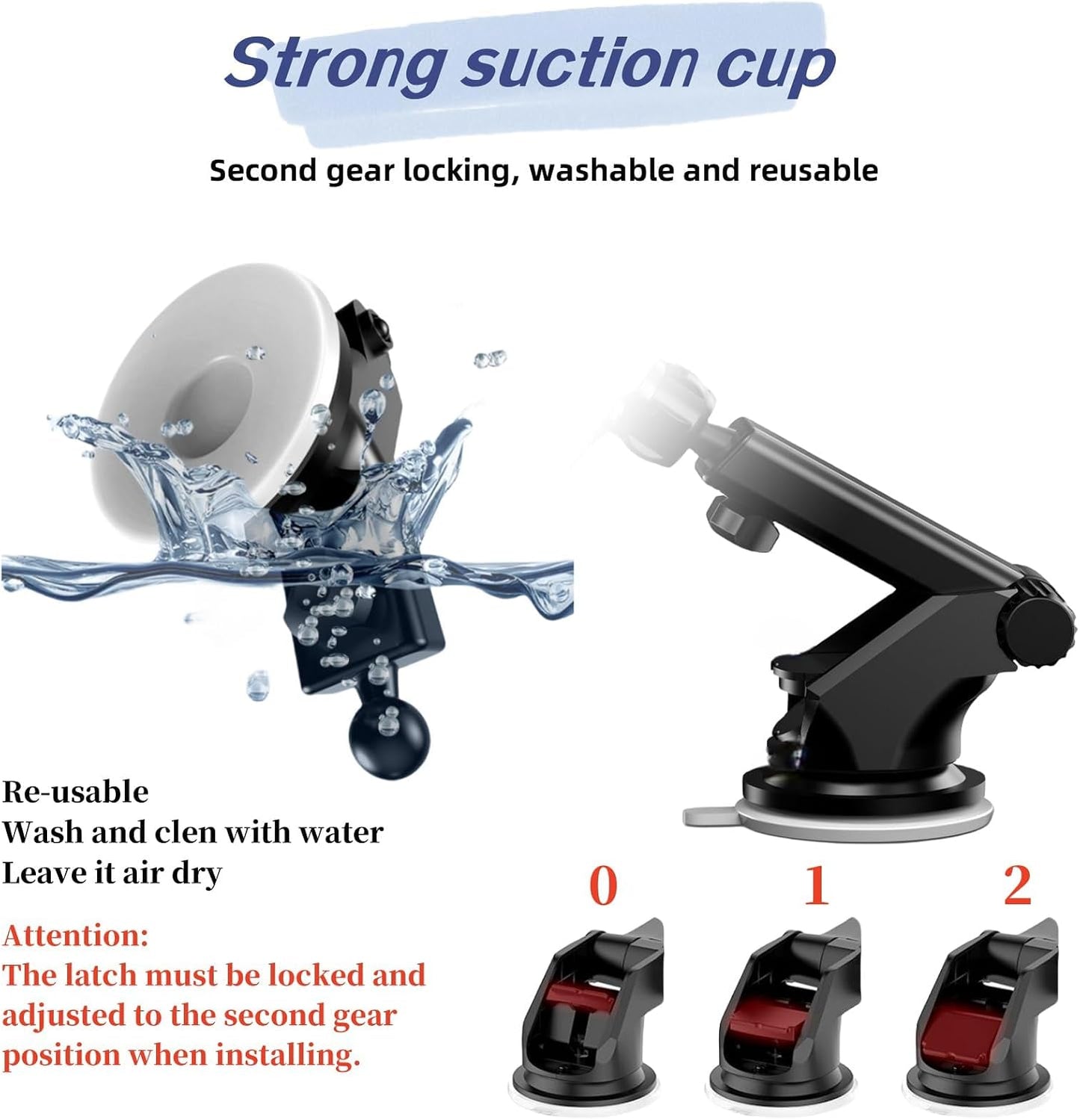 Bokexing Replacement Suction Cup Mount Part, Suction Cup Bracket for GPS Ball Joint Flexible Mounting Disk Mount