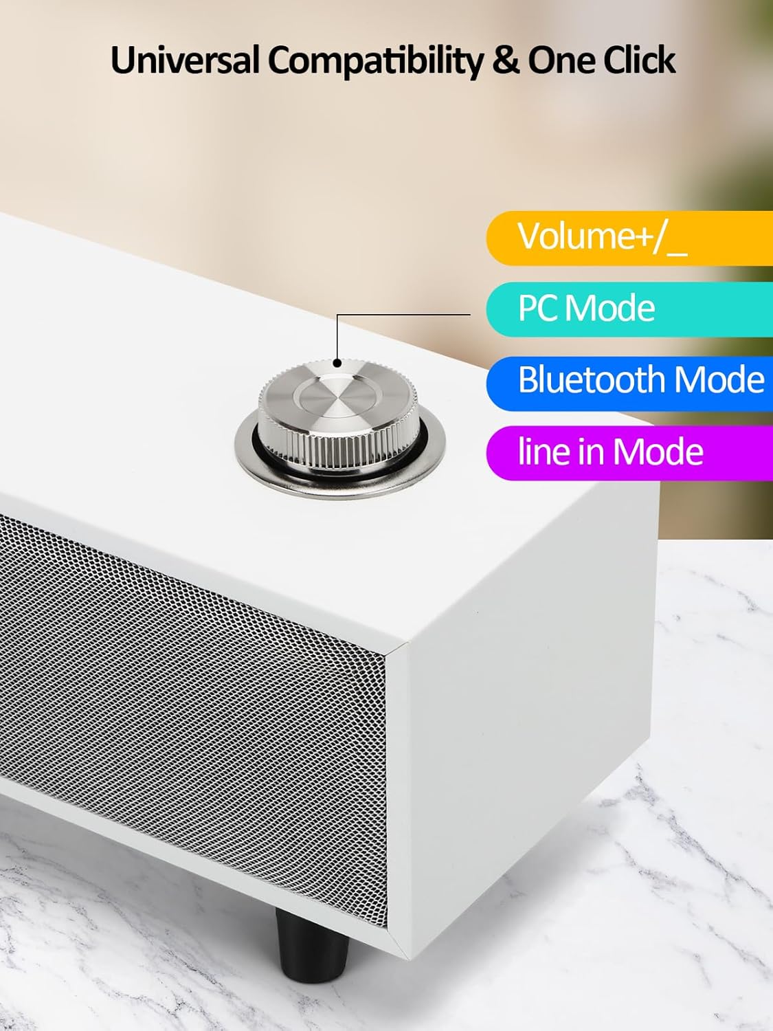Senmeki 10W 5.0 Tablets(K01) Computer Speakers, Computer Sound Bar, USB Powered PC Speakers, Bluetooth and RCA Input pc
