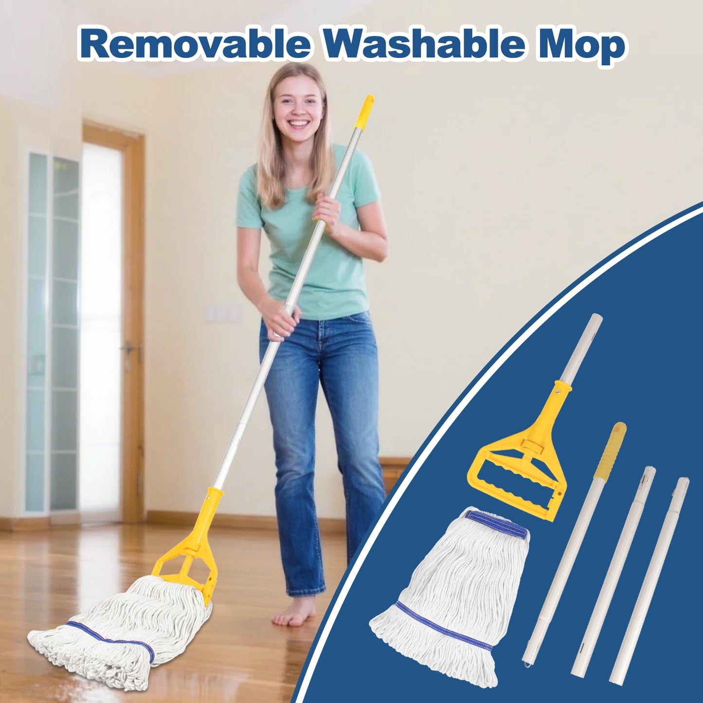 23 4/6in Stainless Steel Floor Mop Sink with Detachable Mop, Suitable for Laundry Rooms, Restaurants, Garages, Balconies, and Other Commercial Settings (23.6"L x 16.1"W x 21.6"H)