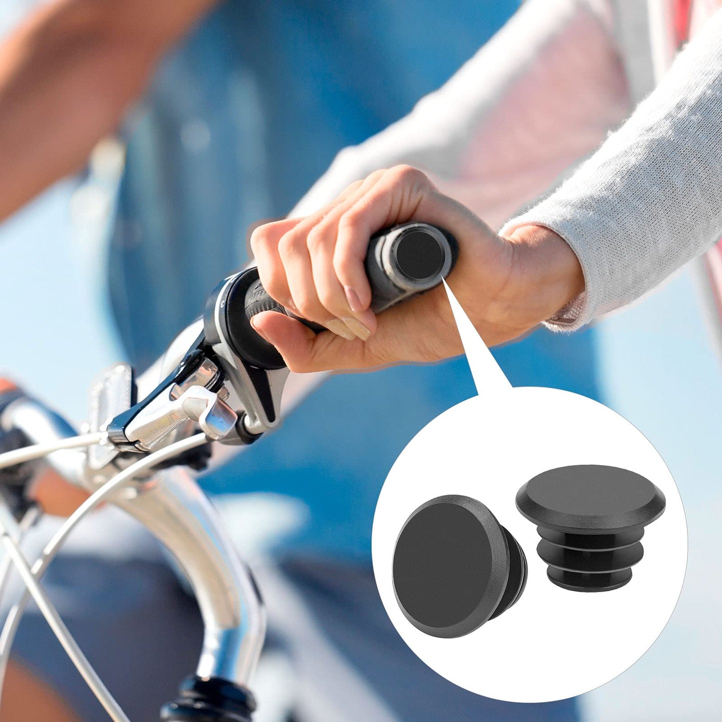 20 Pieces Plastic Handlebar Bar End Plugs Caps for Road Mountain Bike Most Bicycle