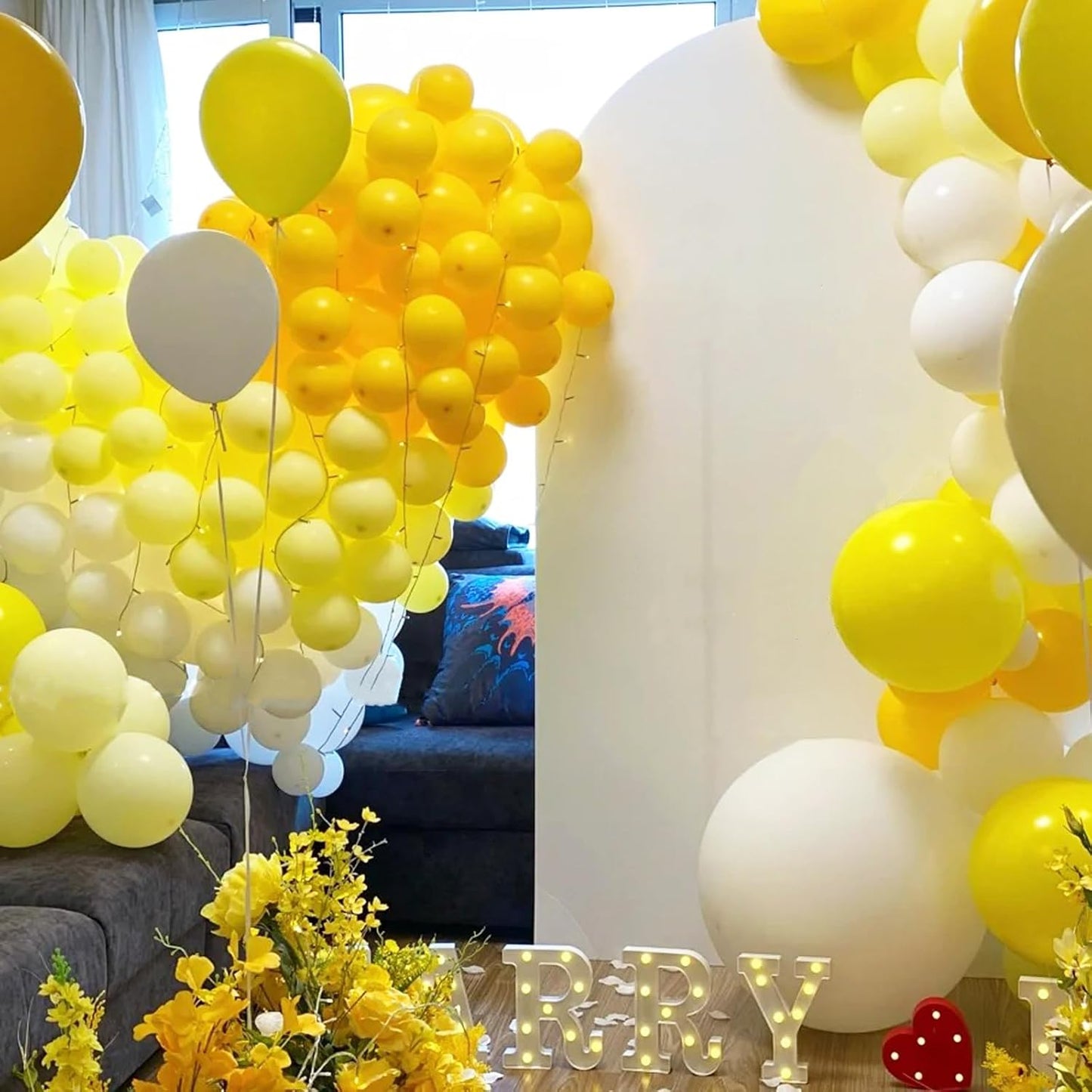 Voircoloria Pastel Yellow Balloons - 66 Pack of 12-Inch Light Yellow Latex for Parties & Celebrations