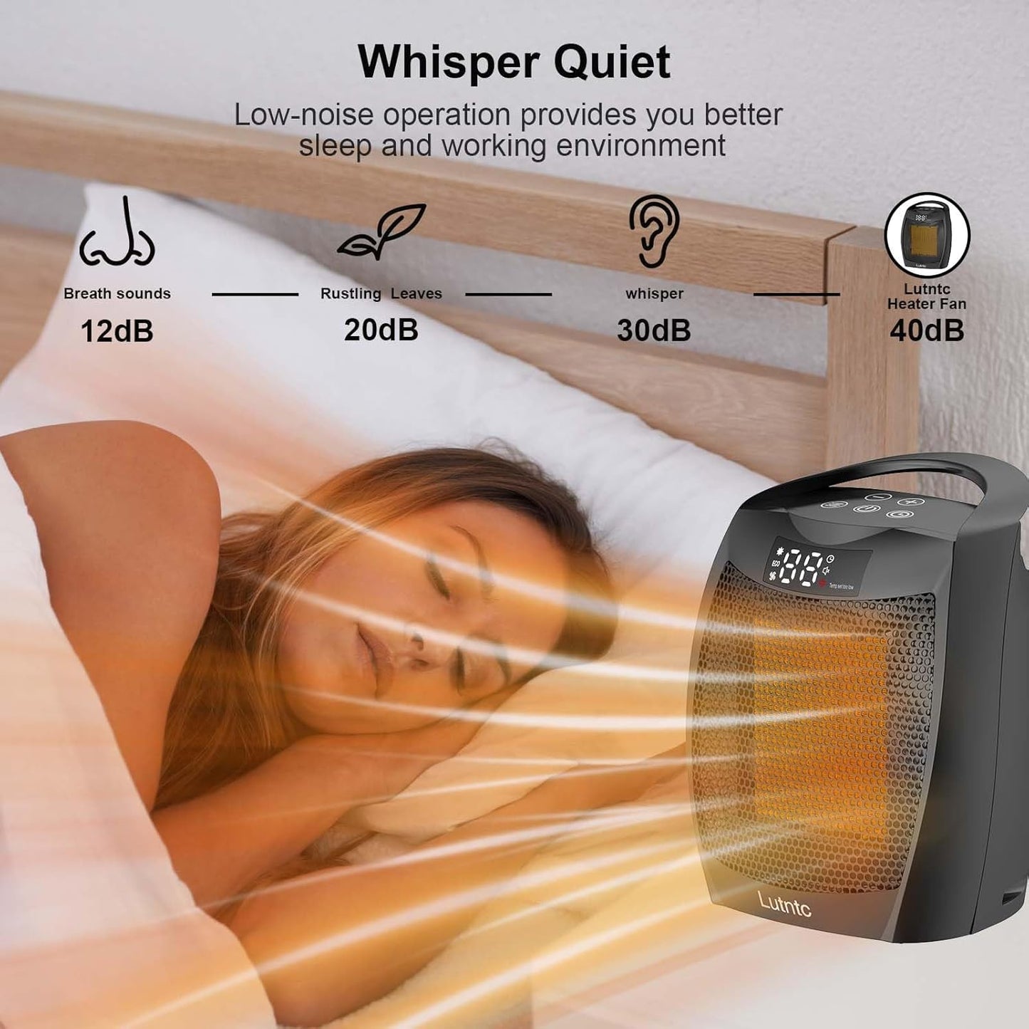 Skiennix Portable Ceramic Space Heater - 1500W Fast Heating with Digital Display & Safety Features | Ideal for Home & Office