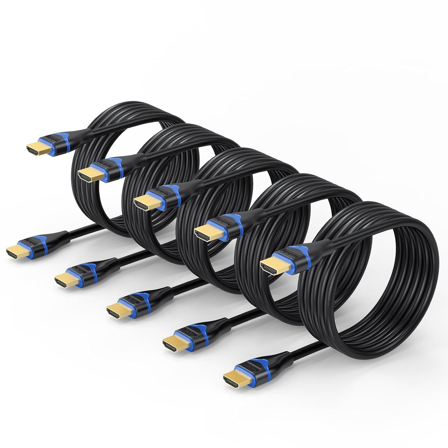4K 8FT 5-Pack, 8 2.0 4K 60Hz, 2K 1440P, 1080P, 2.2, 3D PS5/PS4/PS3, HDMI Cable HDMI to HDMI Cable Foot High Speed HDMI