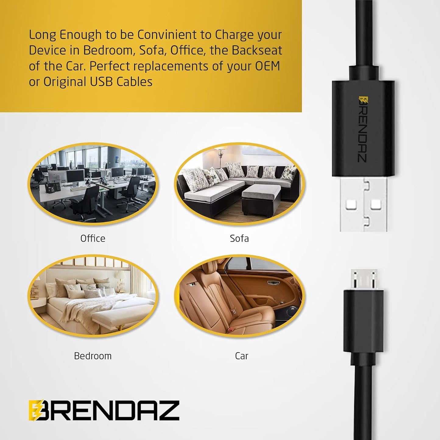 M50 90D 2.0 (15-Feet) BRENDAZ Compatible Canon Camera USB Cable for Canon EOS Mirrorless, EOS Cameras, USB Cable Micro