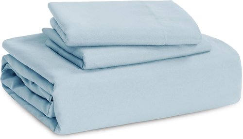 Bedsure Sky Blue Duvet Cover Set - Extra Soft 3-Piece Bedding Set, Queen Size 90x90 Inches with Zipper Closure & 2 Pillow Shams