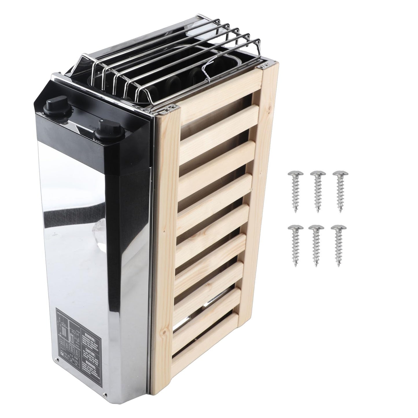 Sauna Heater, 3.6KW 110V Internal Control Temperature Adjustable Stainless Steel Electric Sauna Stove, High Heating Efficiency Electric Sauna Heater for Home Hotel Use