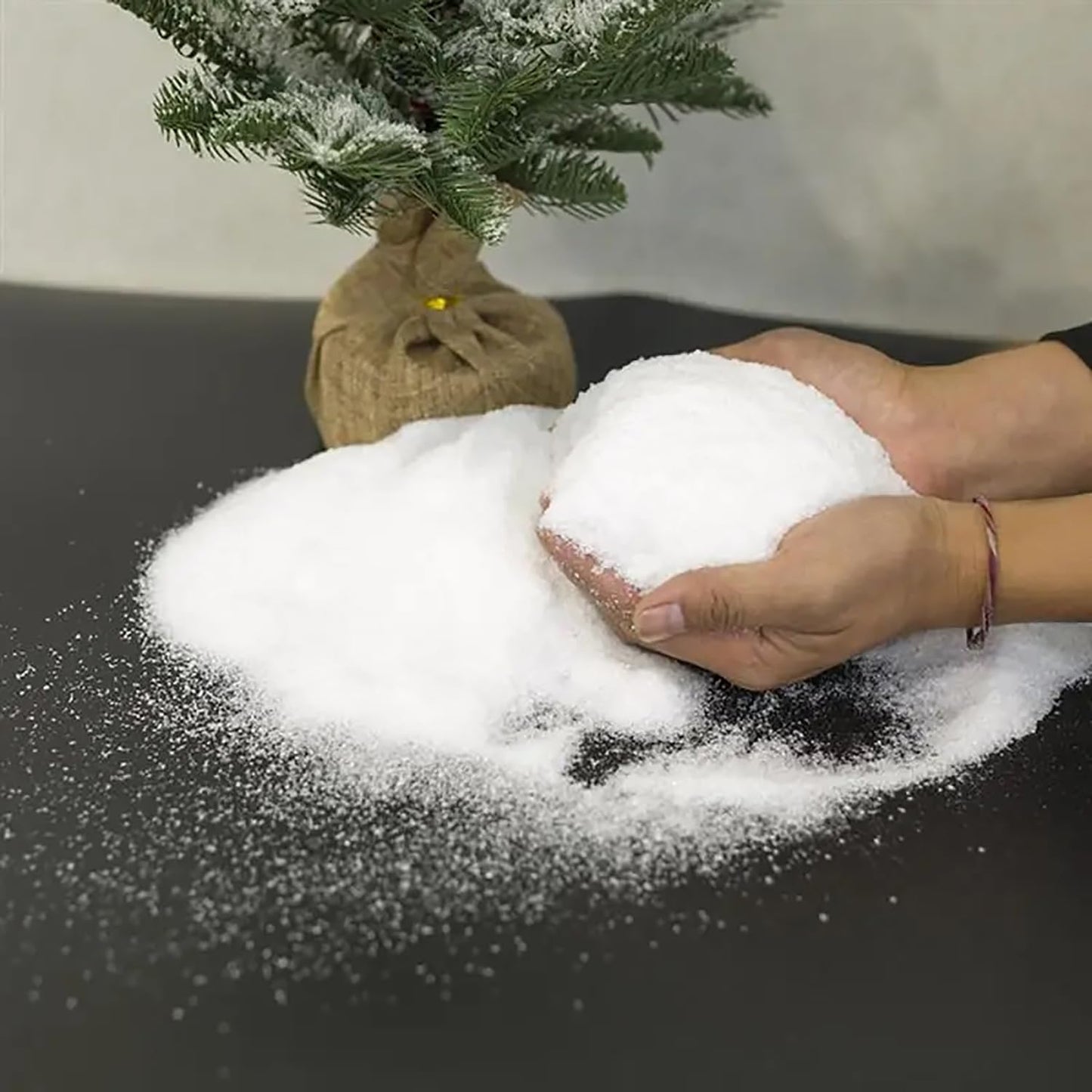 Skiennix Christmas Fake Snow | Sparkling White Artificial Flake Powder for Holiday Decor - 50g