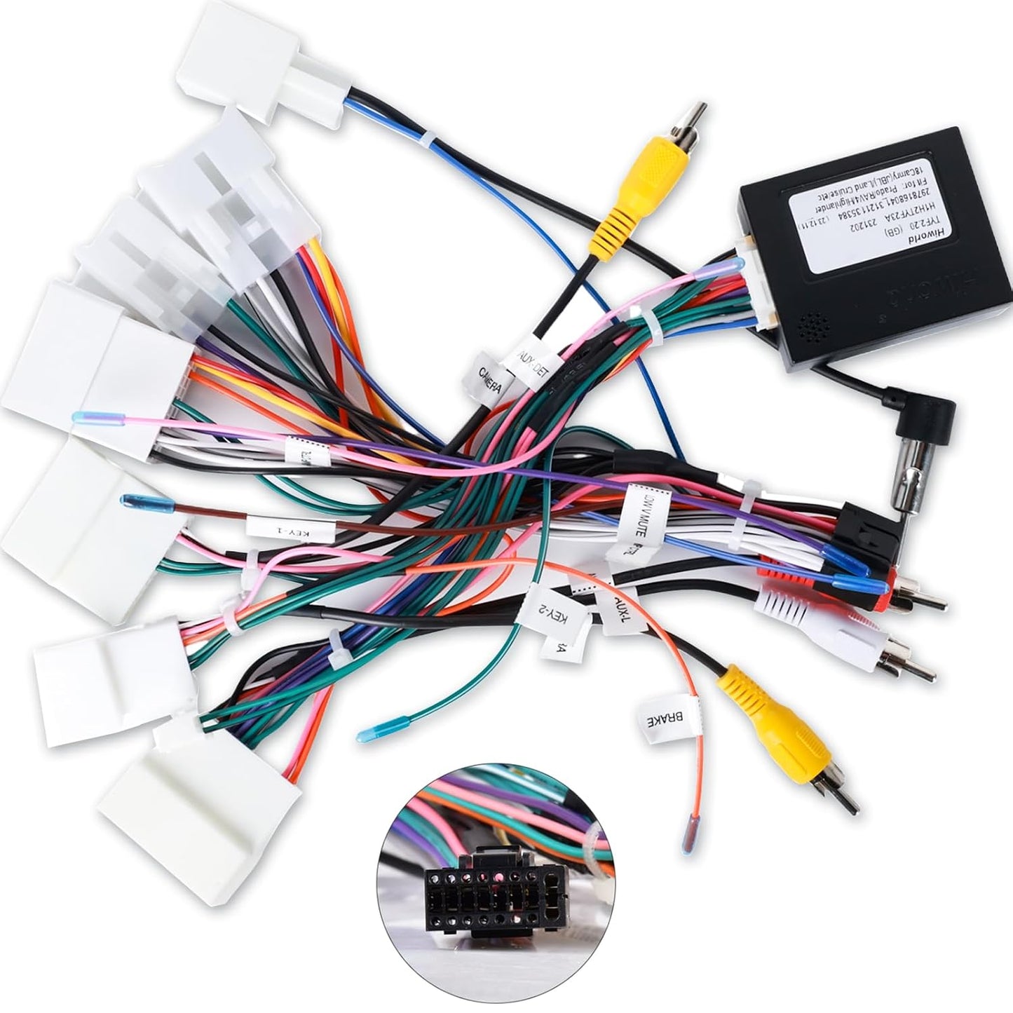 16 RAV4 PIN Car Radio Stereo Wiring Harnesses with CANBUS - Aftermarket Cable Wire Adapter for Toyota Corolla Camry