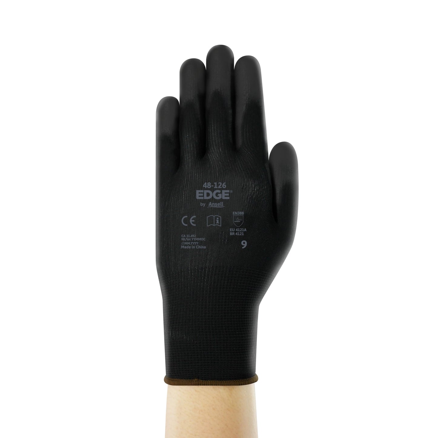 Ansell EDGE 48-126 Vend Pack Mechanical Protection Gloves - Size 7, Black (Case of 144)