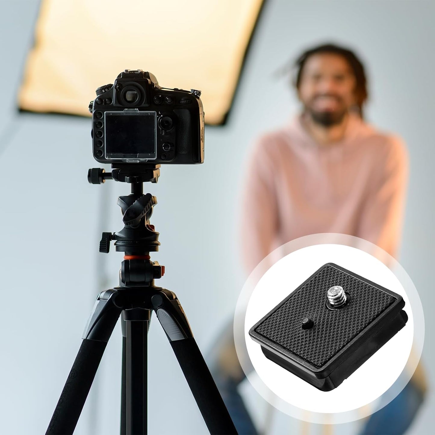 Bruislard (41x44.5x11.5mm) Tripod Quick Release Plate Camera Tripods Mount Adapter with Screws Camera Mounting Parts
