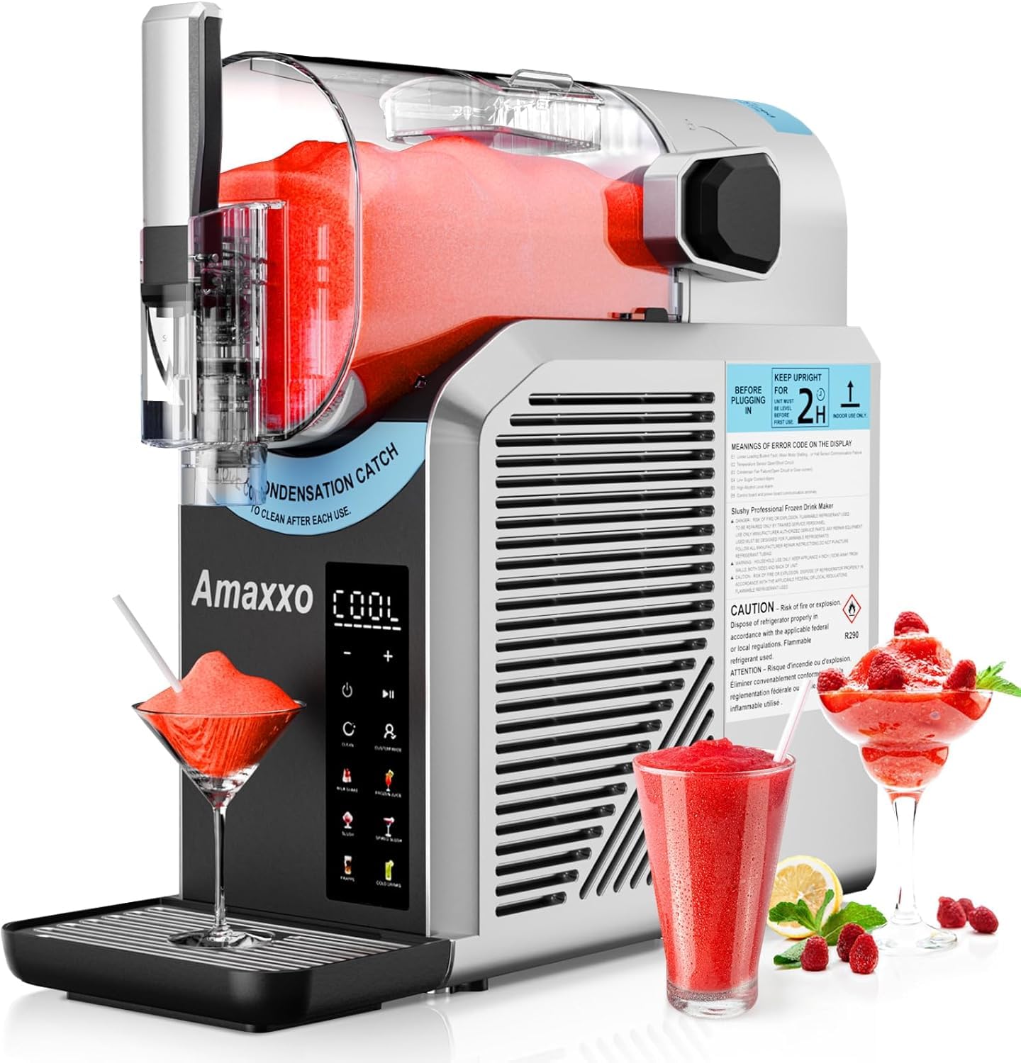 Slushie Machine for Home 15-60Mins - 88oz Slushy Machine Maker No Ice Needed Self Cleaning, Frozen Drink Machine, 7 Preset Programs for Margarita, Frappés, Milkshakes, Soda, Fruit Juice Slushies