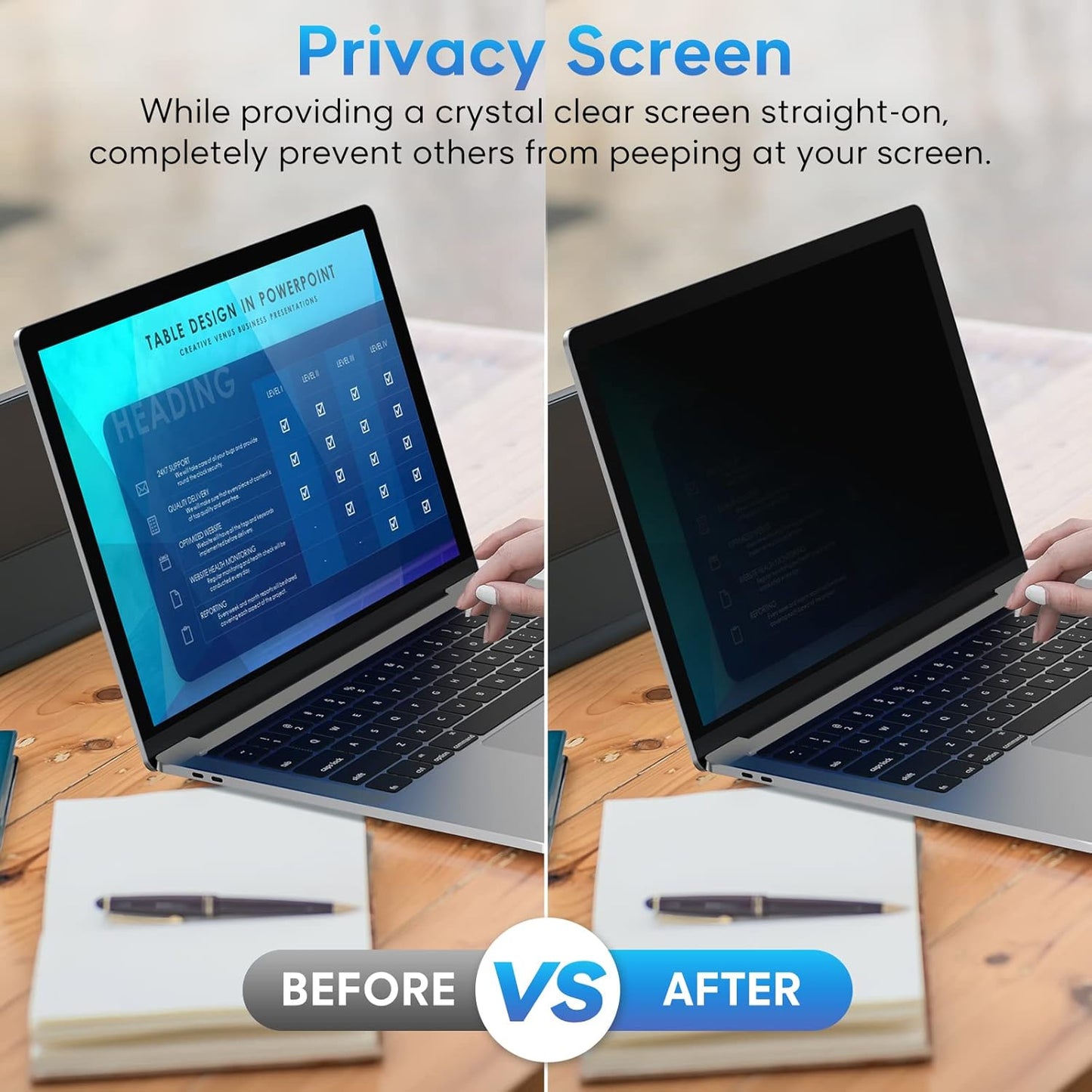 16 Inch 16:10 Yamaya Laptop Privacy Screen, Removable Aspect Privacy Filter Screen Protector