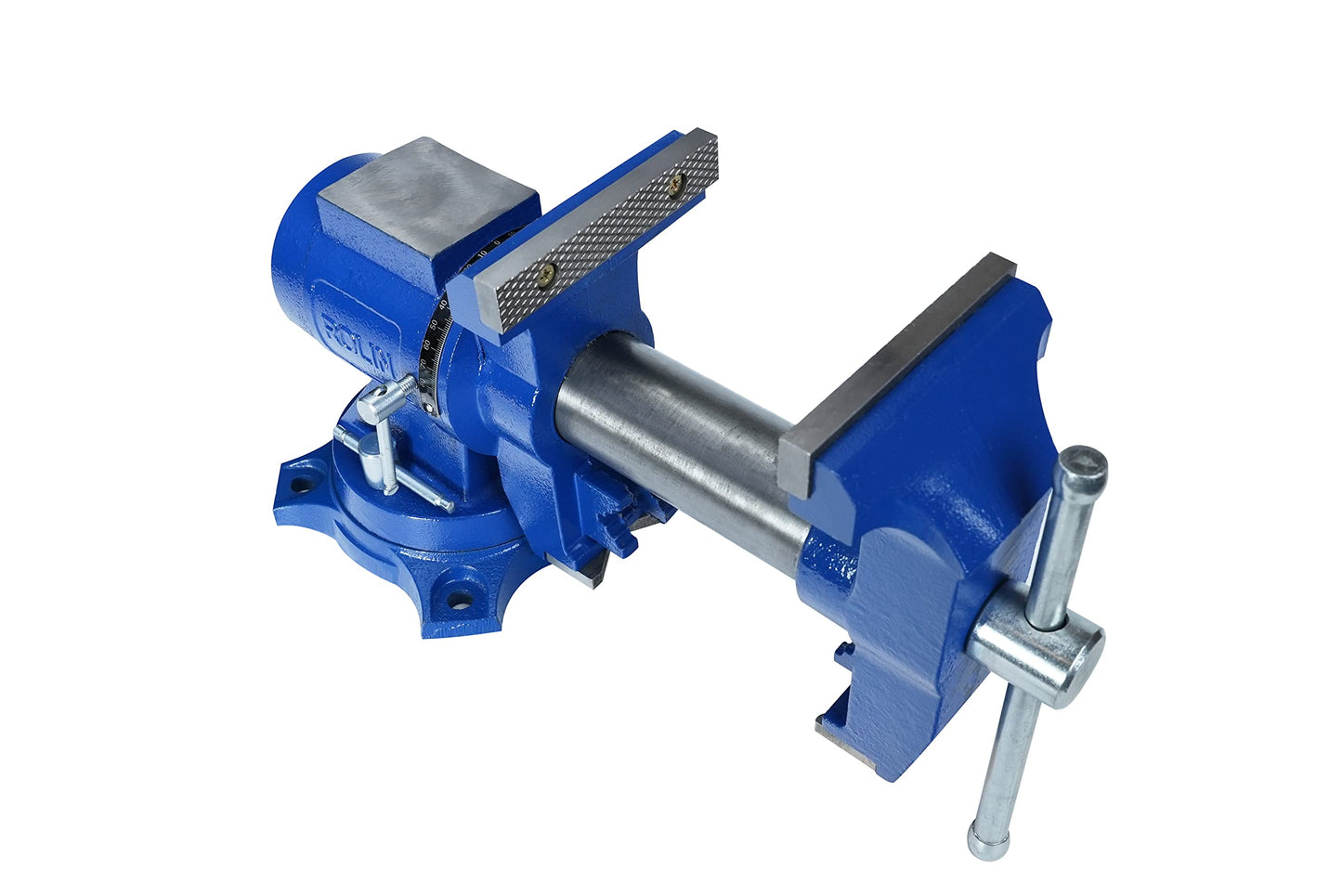 Rolin Vise 5 Inch Multi-Function Vises With Anvil Blue Bench Vise Heavy Duty Tools 360 Degree Swivel Base