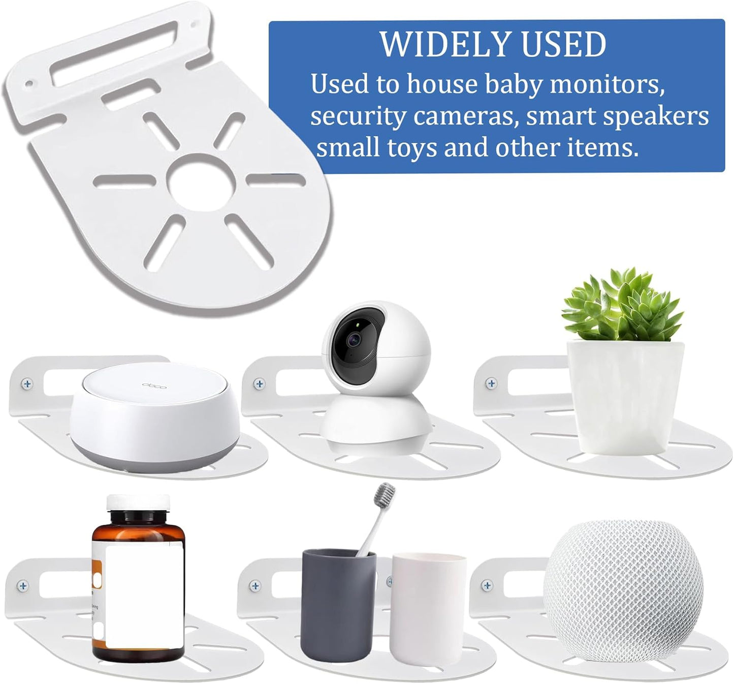 Roolaudk Space-Saving(1) Floating Shelves for Wall Mount Holder for Flower PSecurity Camera for Baby Monitor, Dog