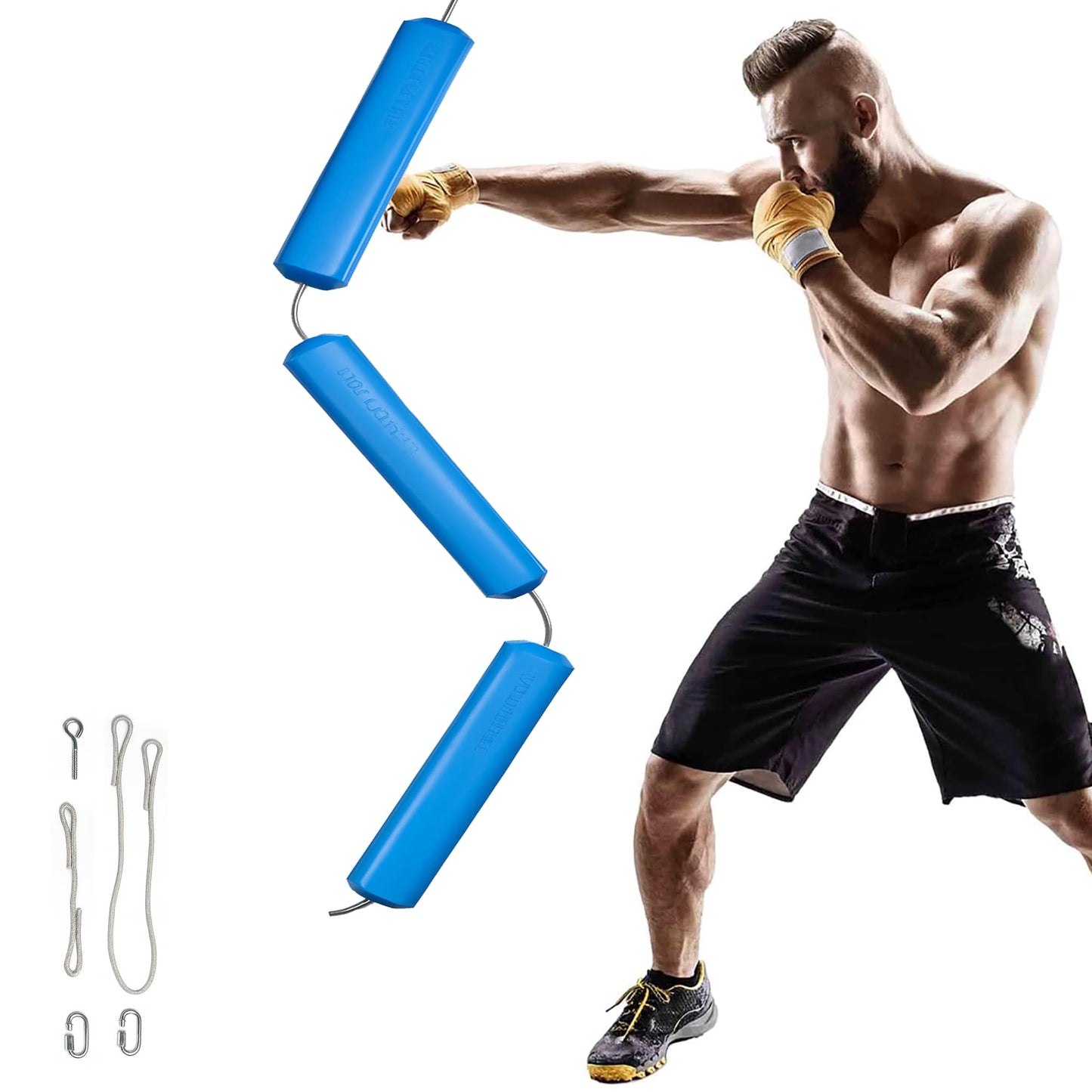 Jukestir® Only Punching Bag with Dynamic Motion. Better Footwork Than Double End Bag, Speed Bag. More Agility Than Heavy Bag. Boxing MMA Equipment. Great Workout for Adult or Teen. Used by Pros.