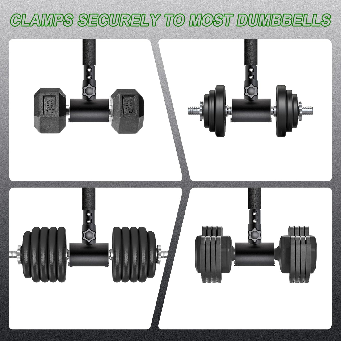 Kipika Adjustable Dumbbell to Barbell Converter - EZ Curling Bar Adapter - Versatile Weightlifting Equipment for Home Gym (A. Barbell Converter)