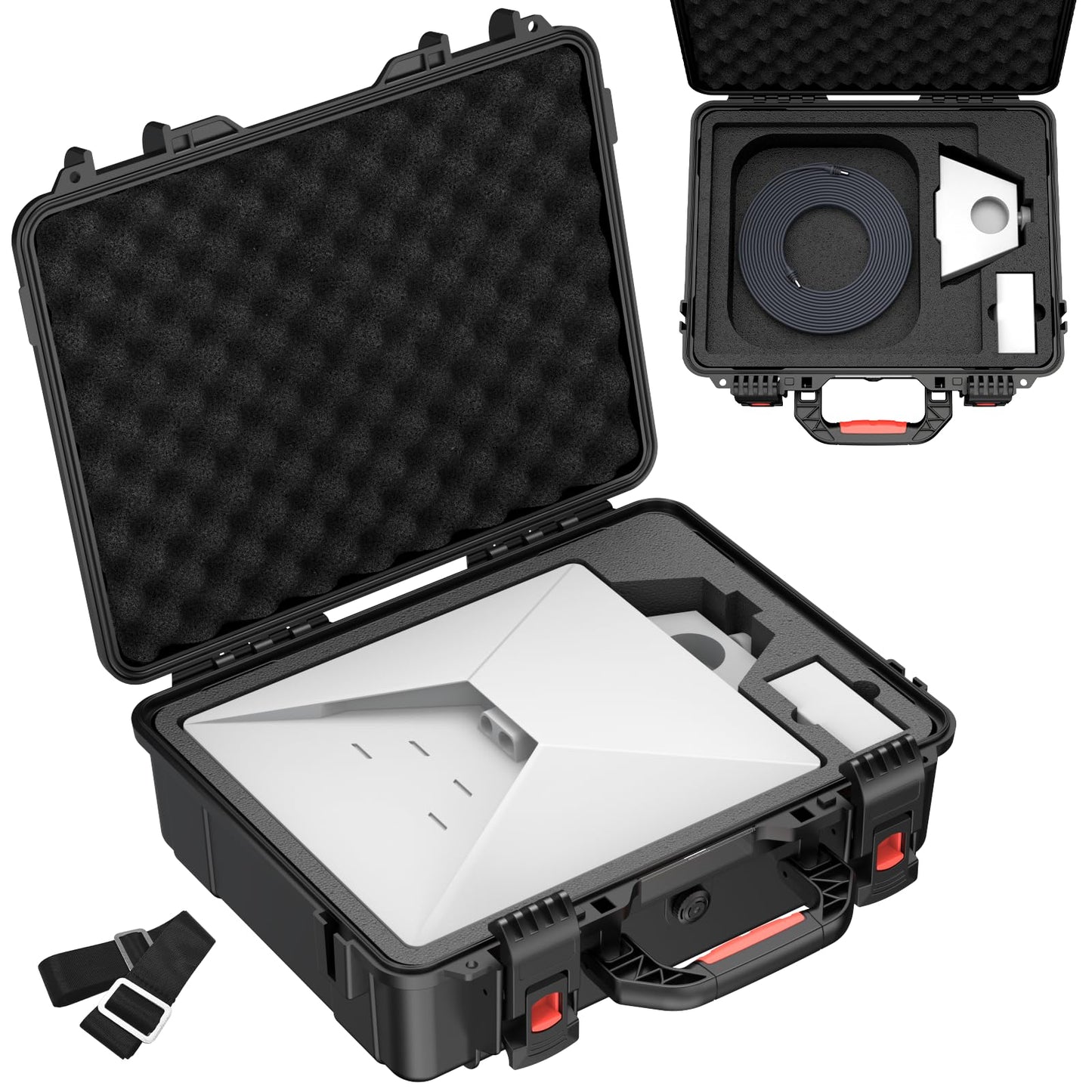 MEKEET Starlink Mini Case, Waterproof Hard case Fits Star Link Mini Dish, Portable Shoulder Dual Carry Options with Precision Cut Foam For Starlink Accessories,Ideal for Travel and Camping