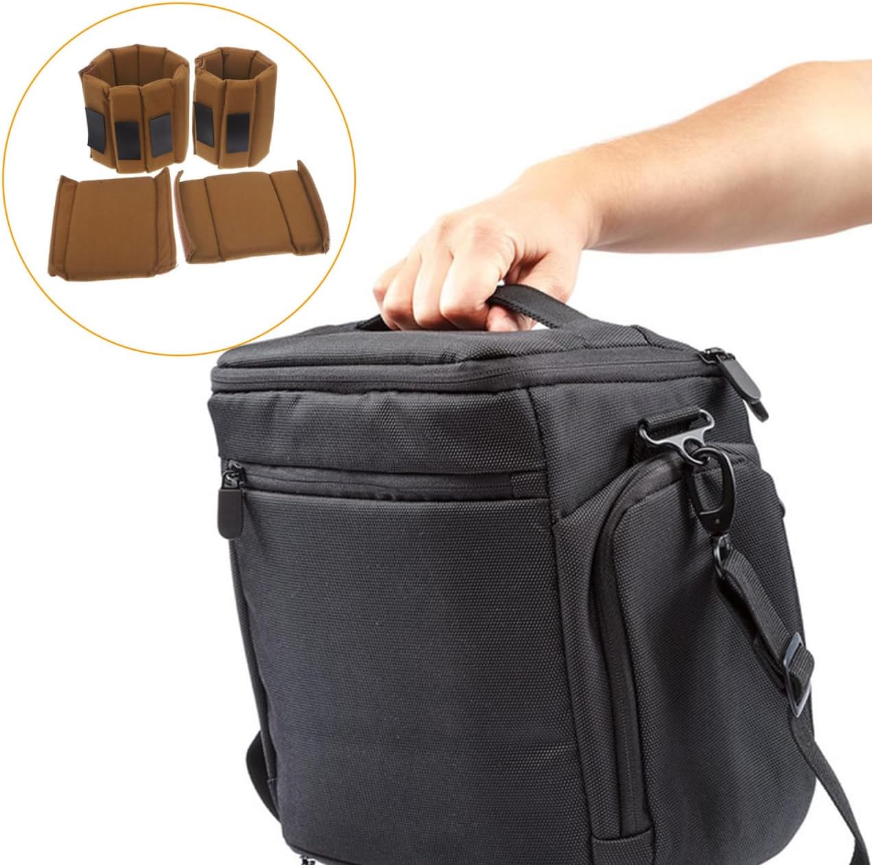 4-Pack Housoutil Camera Bag Dividers Inserts Adjustable Inner Lid Organizers for Dslr Camera Bag Accessories Protection