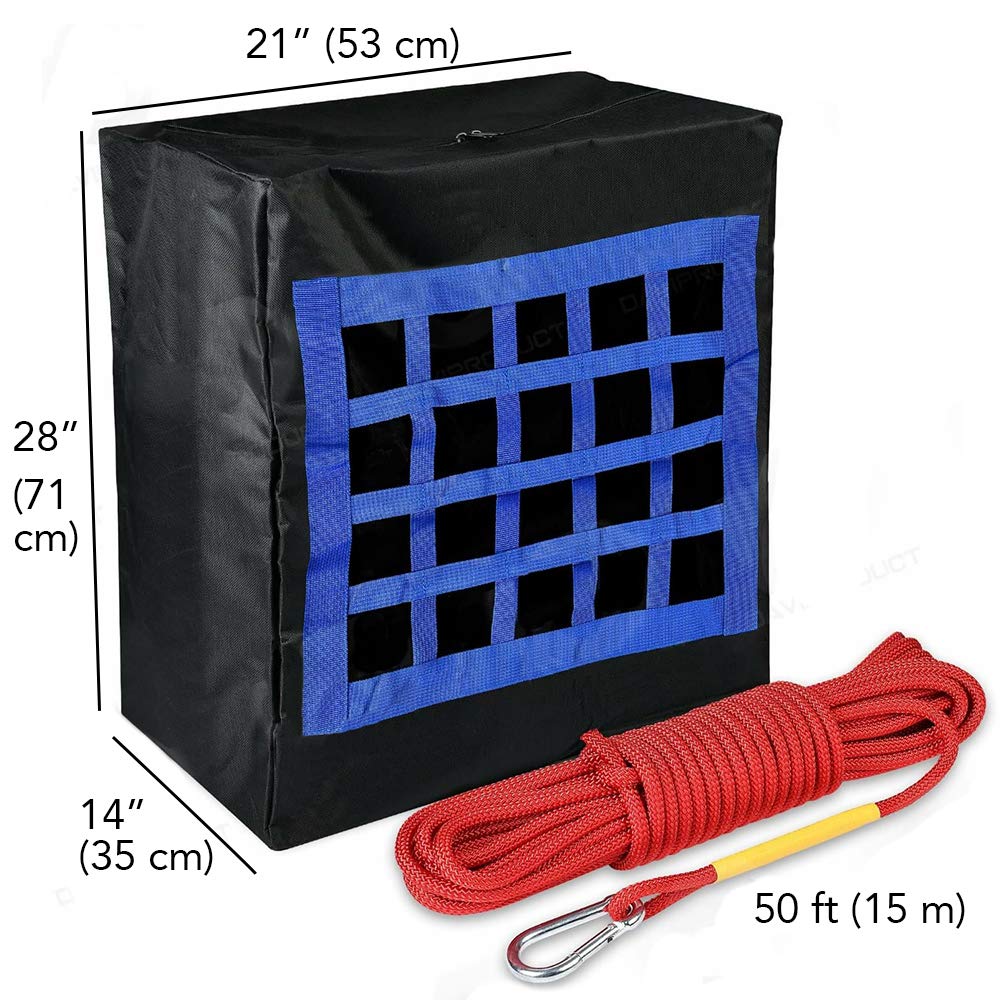 ISOP Fire Ladder 2 Story Window 13ft (4m) with Window Hooks and Emergency Escape Bag for Pets up to 100 Pounds - Rope 50ft Included