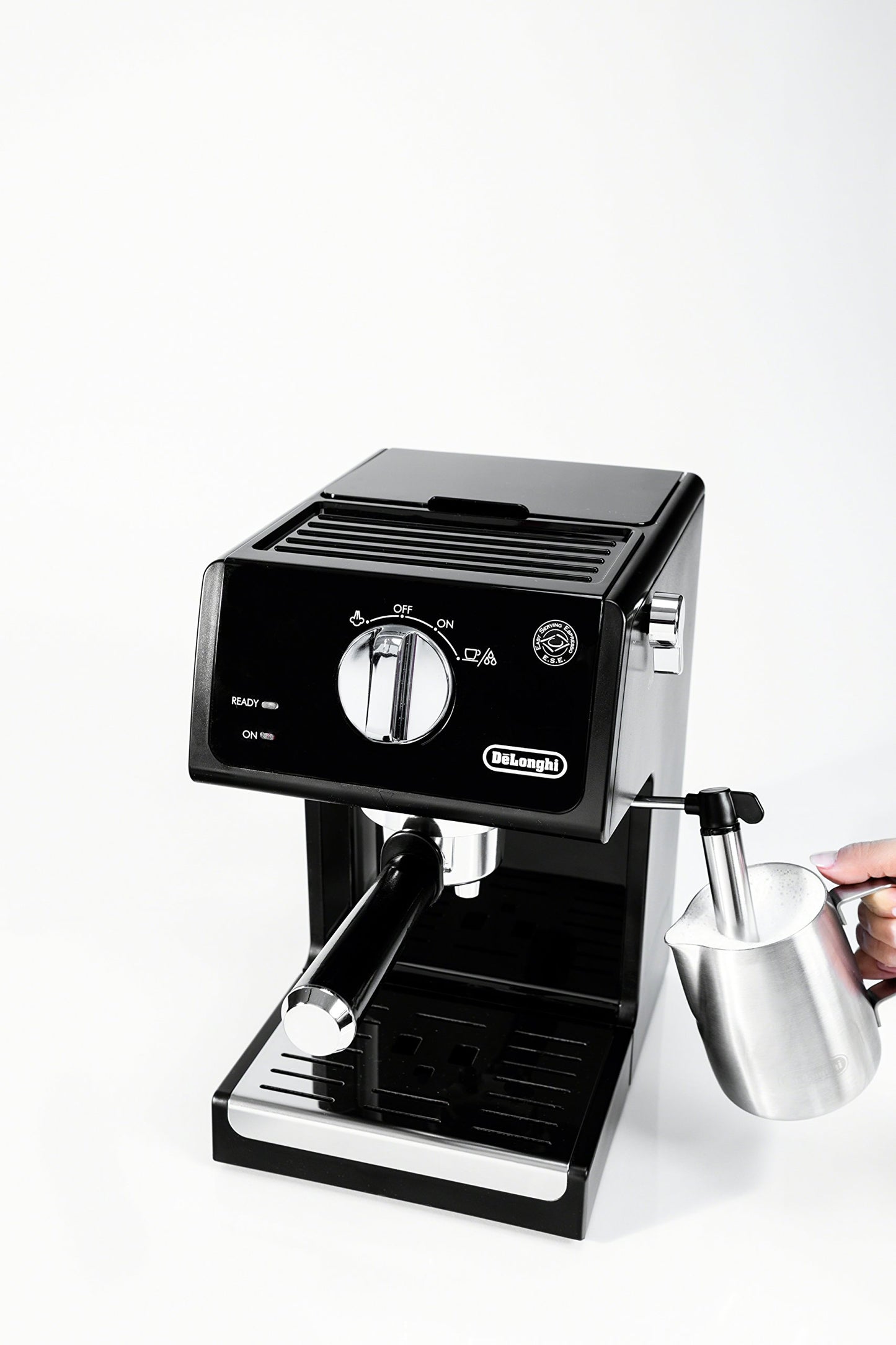 De'Longhi ECP3120 15 Bar Espresso Machine with Advanced Cappuccino System, 9.6 x 7.2 x 11.9 inches, Black/Stainless Steel