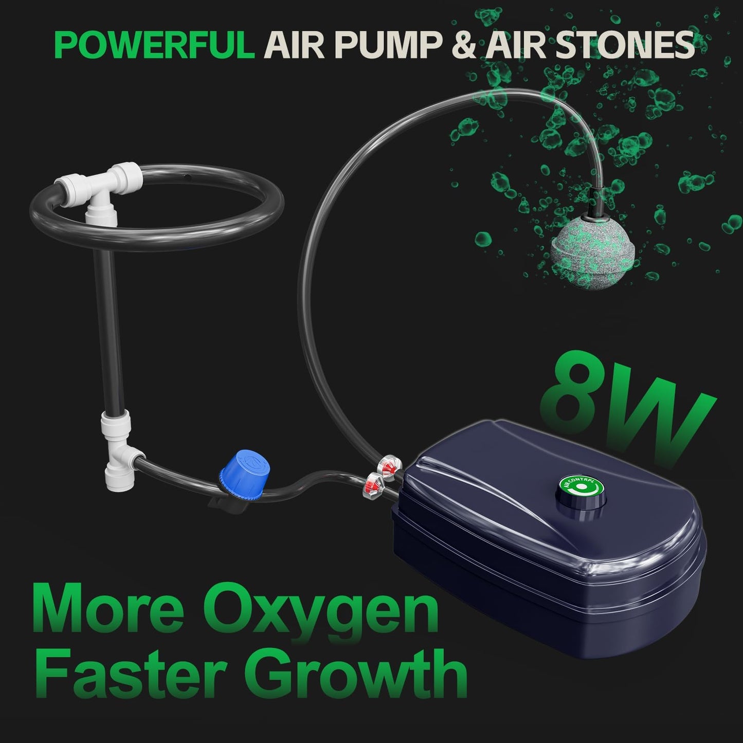 SPECILITE DWC Hydroponics Grow System with Top Drip Kit, 7 Gallon 2 Buckets Deep Water Culture Recirculating Drip Garden System with Plant Stand with Wheels, Air Pump, Air Stone, Air Hose