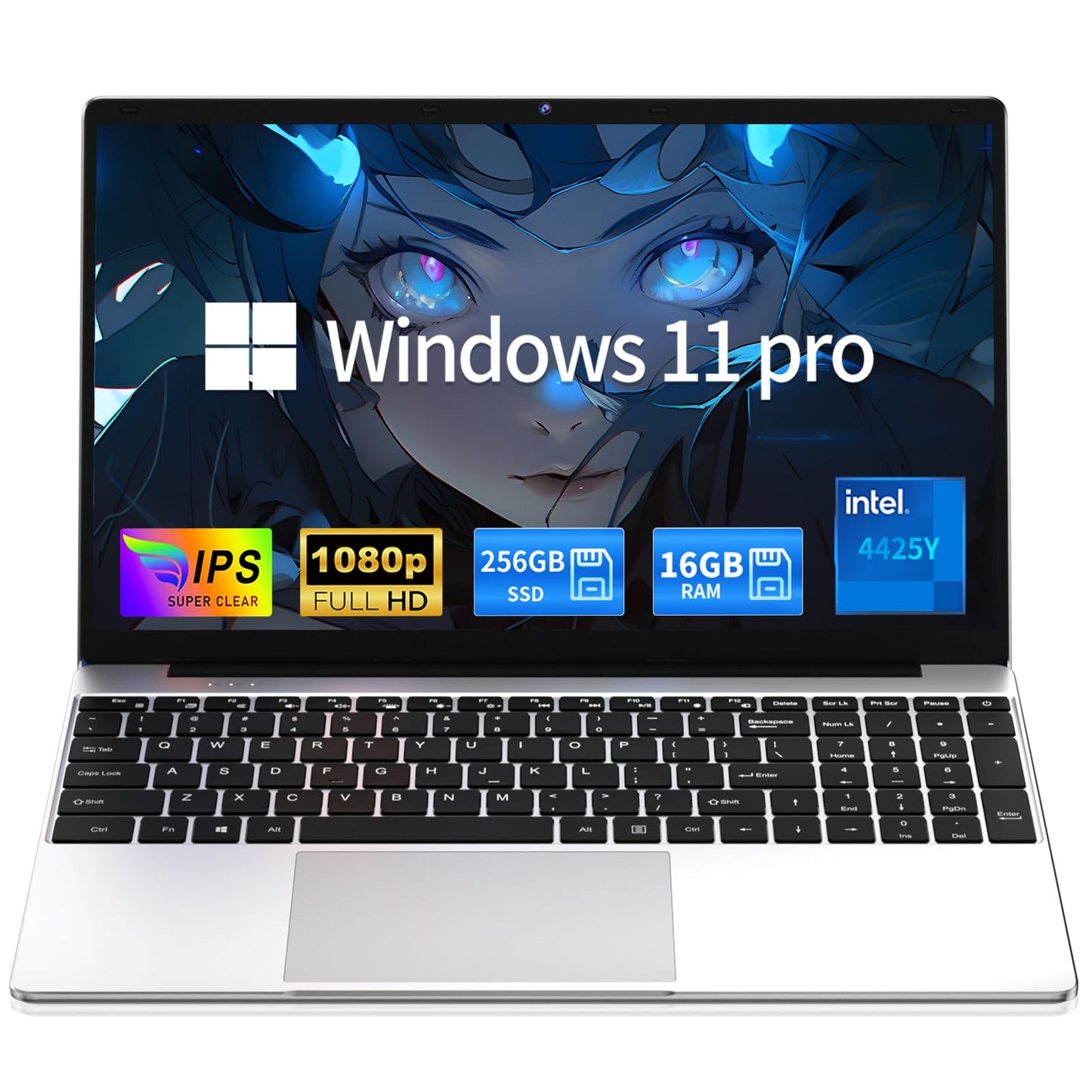 Moonfish 2026 Laptop Computer Window 11 Pro, 15.6 Inch Lap Top, 16GB RAM 256GB SSD Trational PC Notebook, Office 365, Business, School, Work, Student, Kids